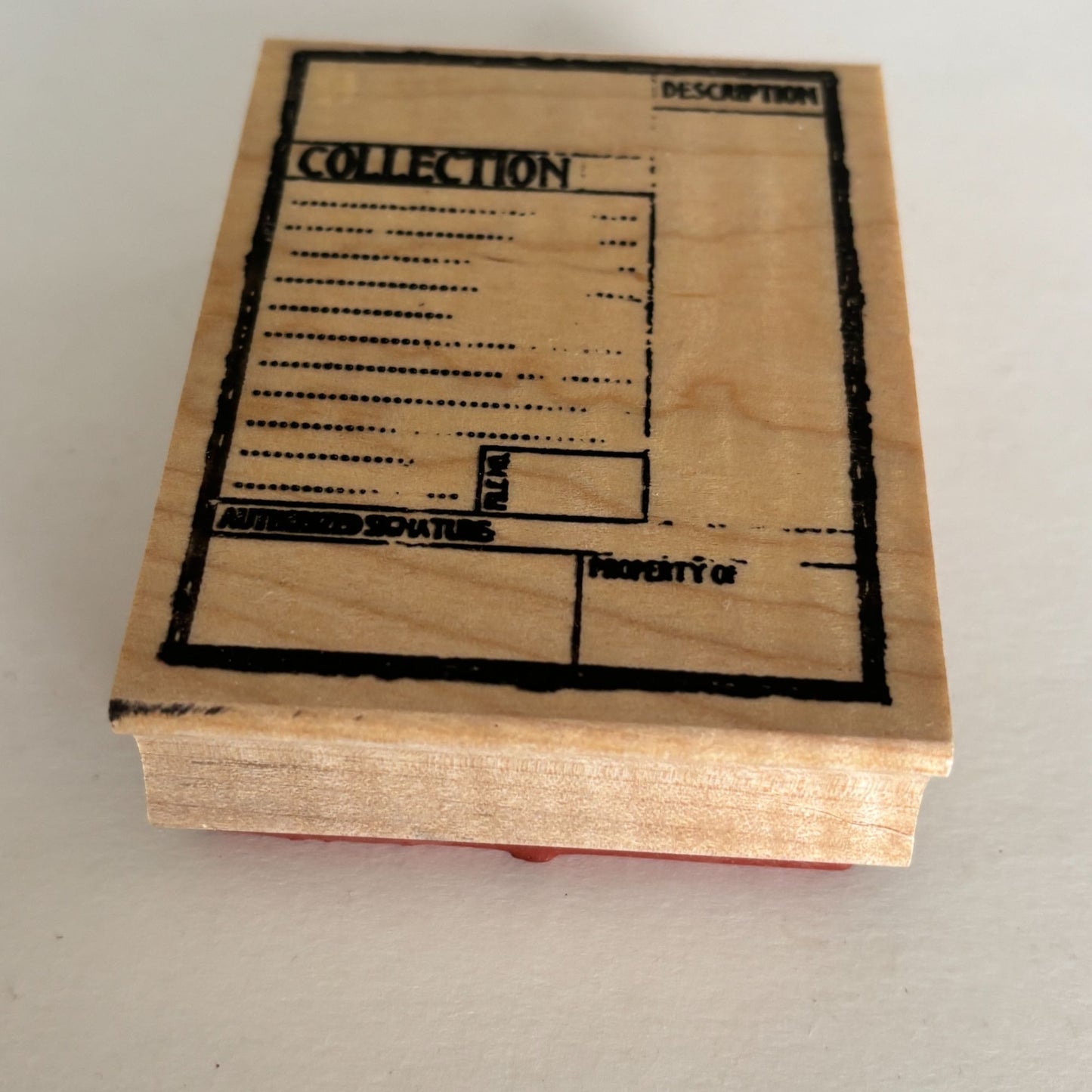 Club Scrap Rubber Stamp Library Card Collection Label Catalog Style Books Reader Reading Cardmaking