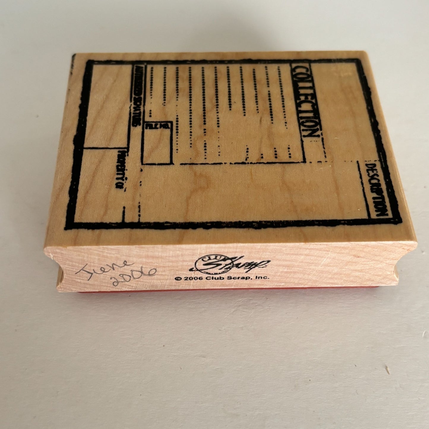 Club Scrap Rubber Stamp Library Card Collection Label Catalog Style Books Reader Reading Cardmaking