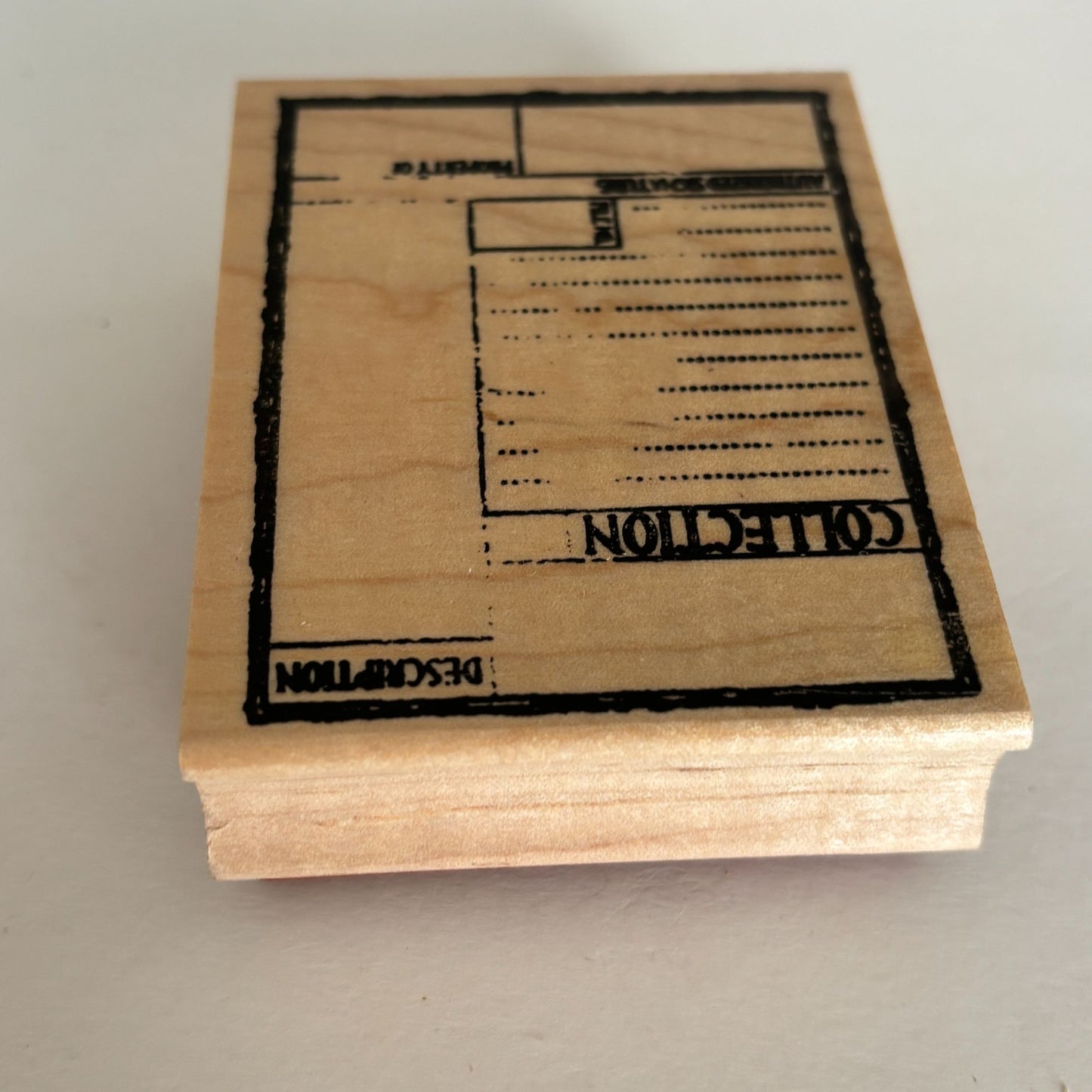 Club Scrap Rubber Stamp Library Card Collection Label Catalog Style Books Reader Reading Cardmaking