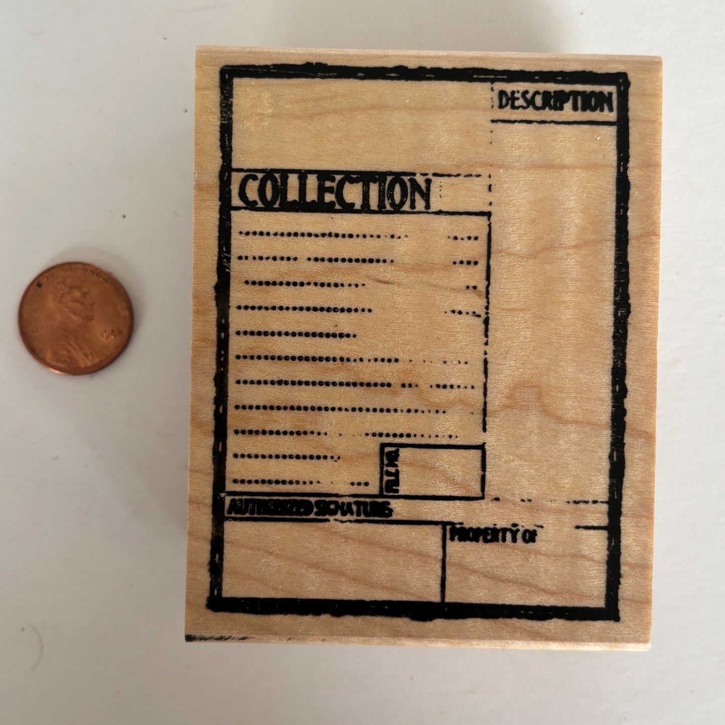 Club Scrap Rubber Stamp Library Card Collection Label Catalog Style Books Reader Reading Cardmaking