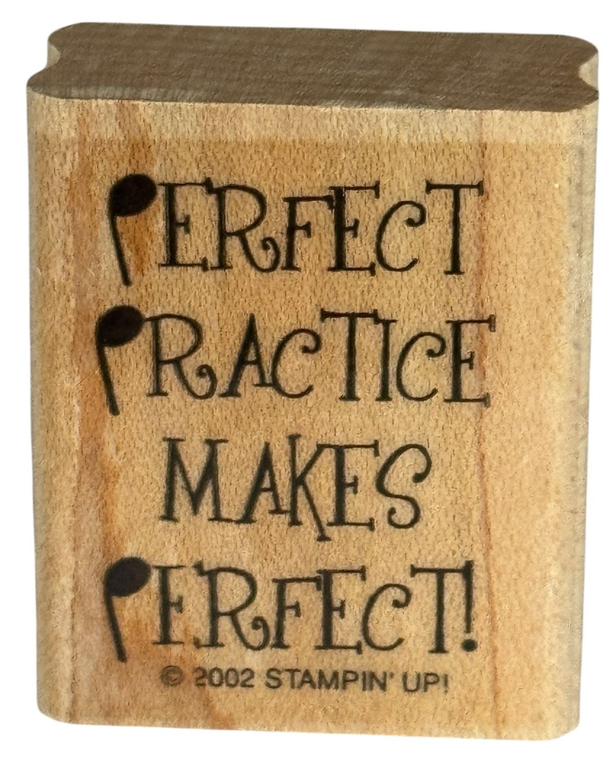 Stampin Up Rubber Stamp Practice Makes Perfect Music Teacher Paper Grading Words