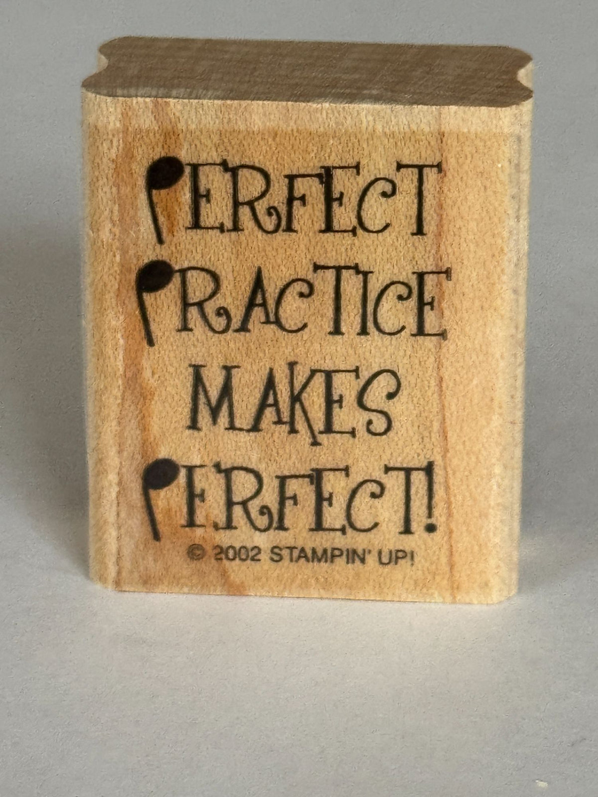 Stampin Up Rubber Stamp Practice Makes Perfect Music Teacher Paper Grading Words