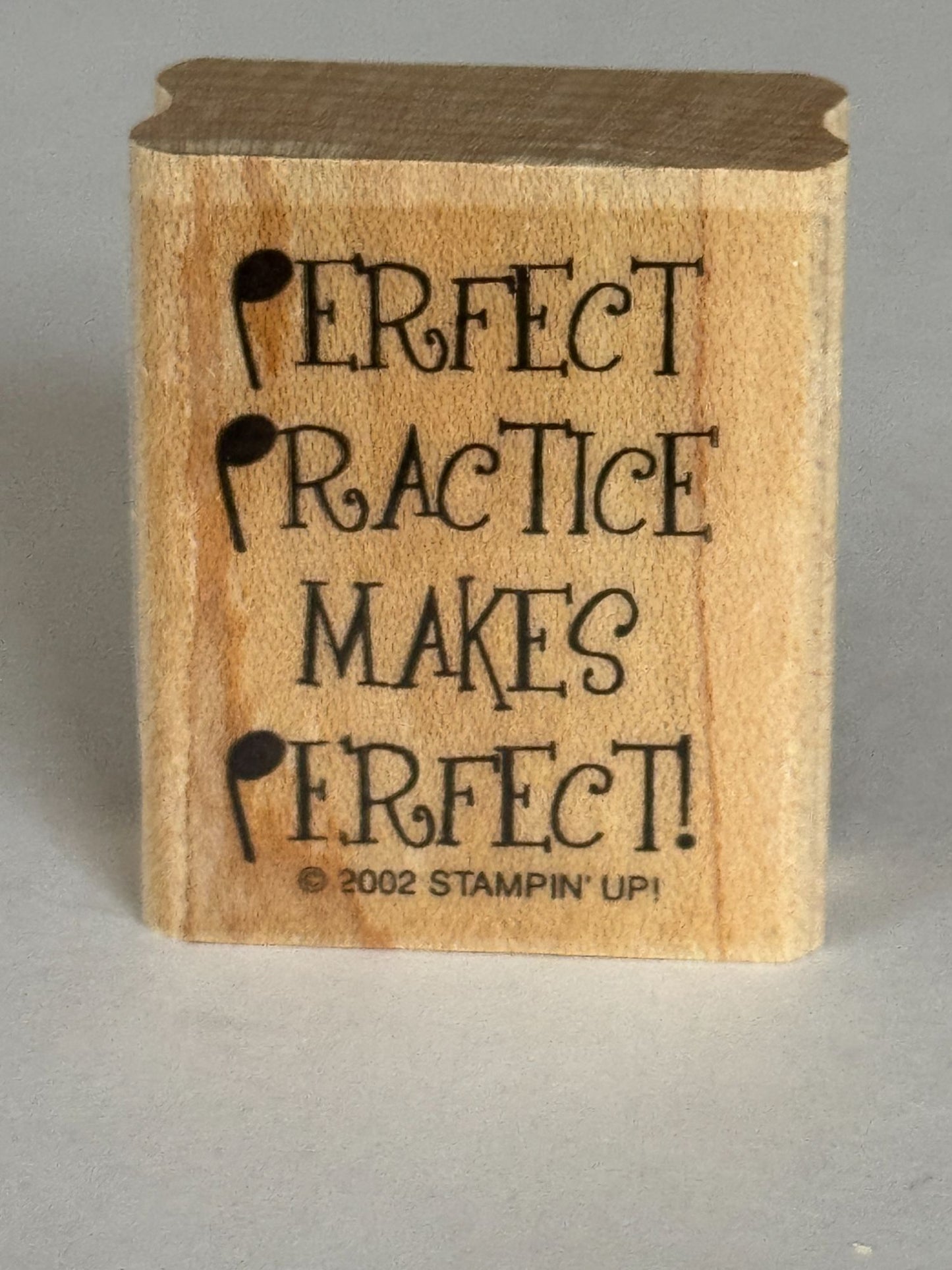 Stampin Up Rubber Stamp Practice Makes Perfect Music Teacher Paper Grading Words