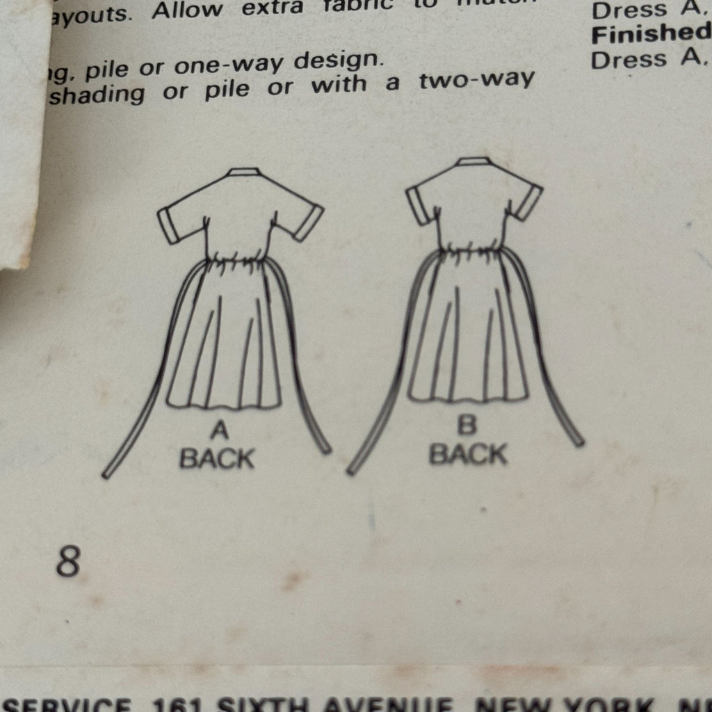 Butterick See and Sew Sewing Pattern 3875 Misses Dress Front Wrap 8 10 12 Uncut