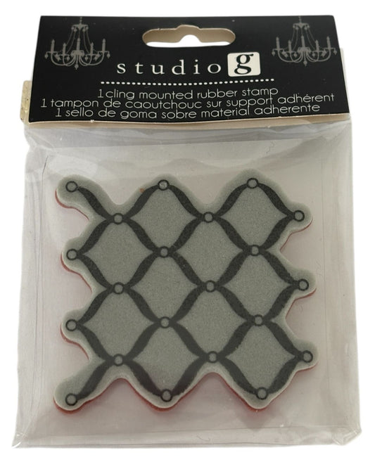 Studio G Cling Mounted Rubber Stamp Lattice Craft Tool Scrapbooking Cardmaking