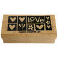 Stampin Up Rubber Stamp Love Hearts and Flowers Garden Card Making Words Grows