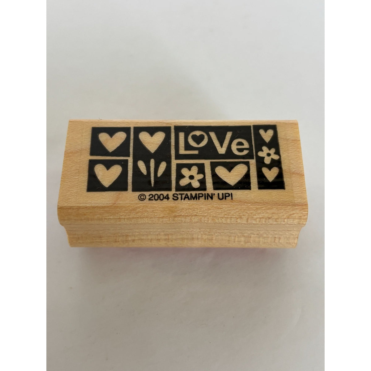 Stampin Up Rubber Stamp Love Hearts and Flowers Garden Card Making Words Grows