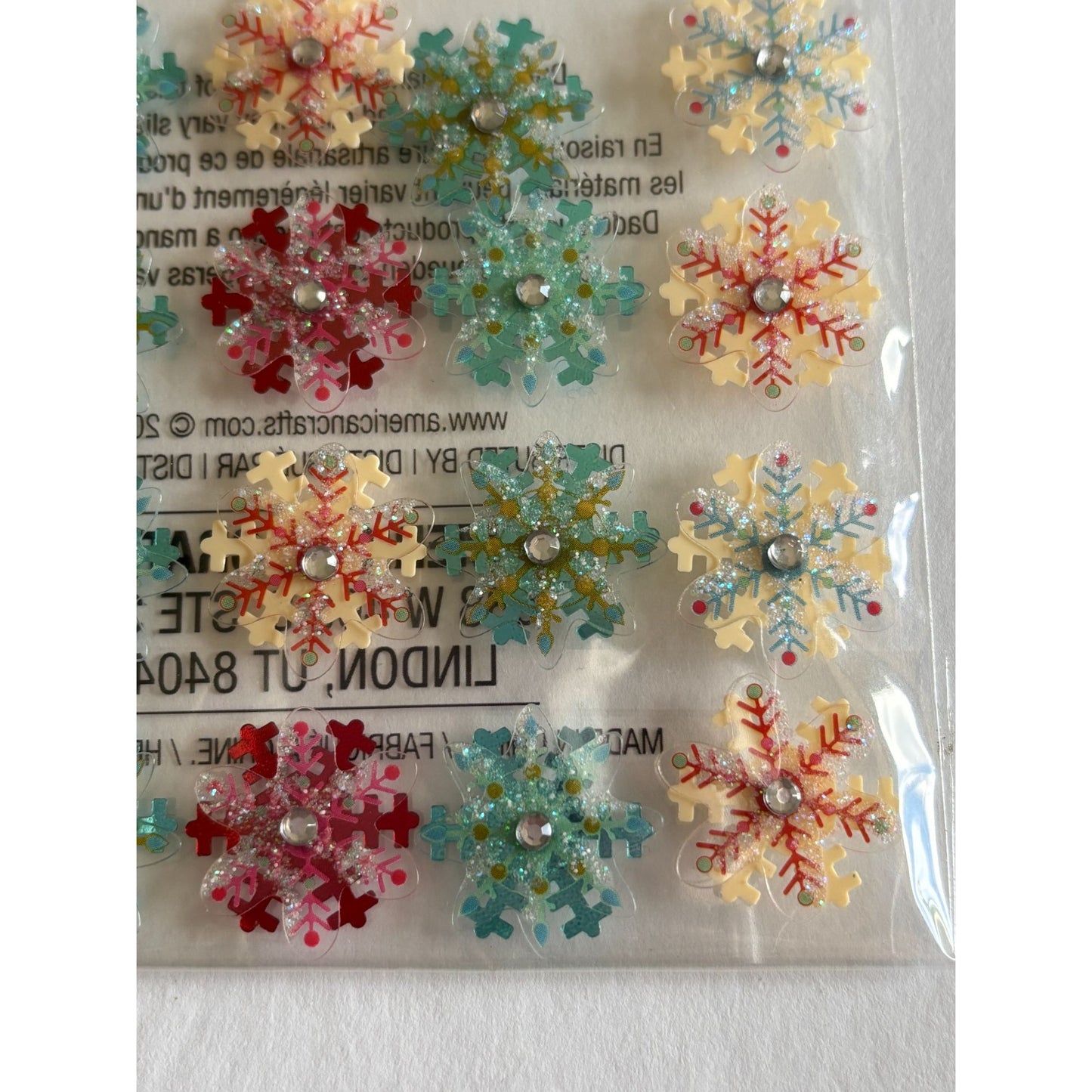 Jolees Boutique Embellishments Snowflake Mini Repeats Christmas Card Making Art