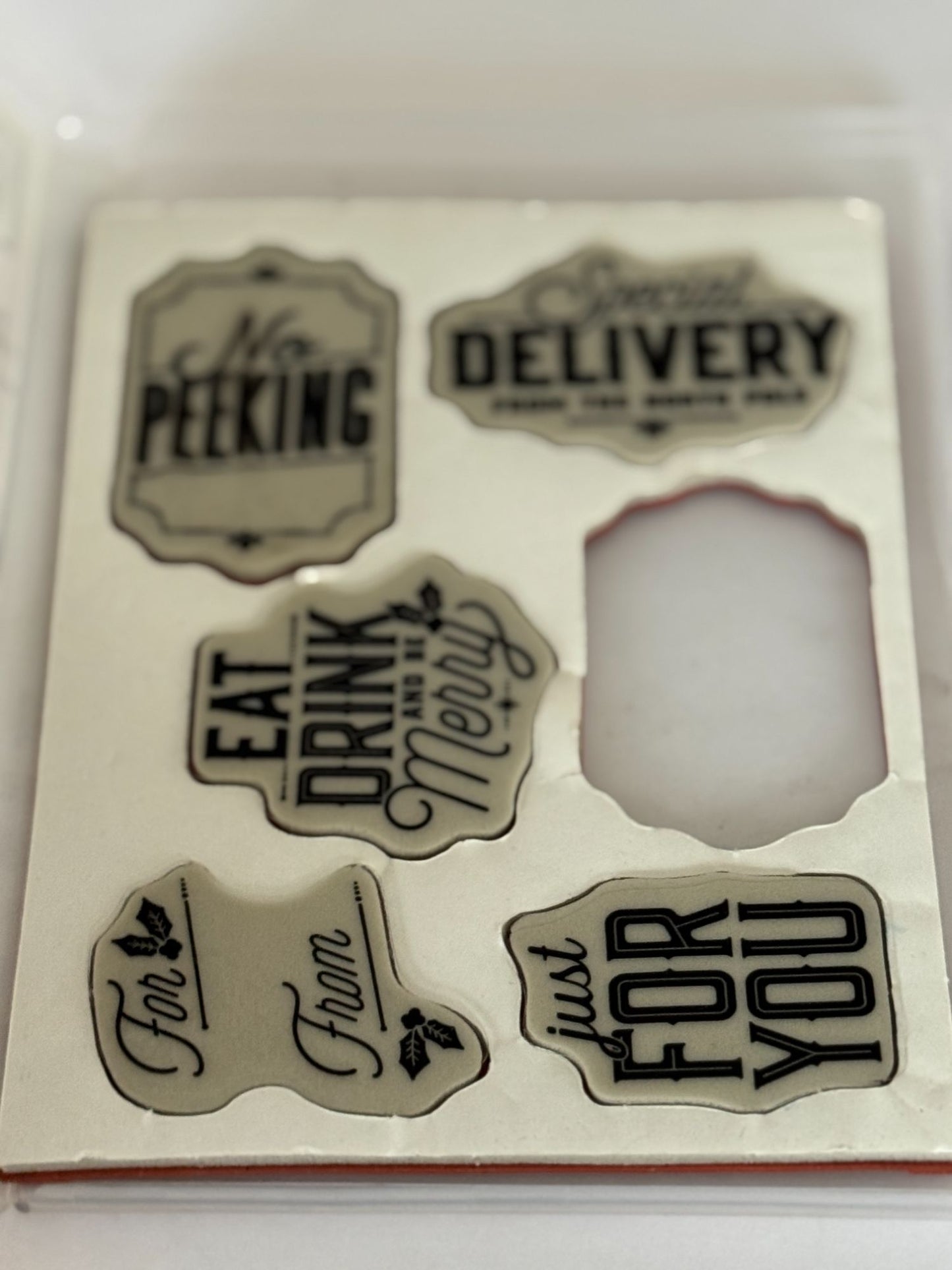 Stampin' Up! Rubber Stamp Set: Merry Little Labels