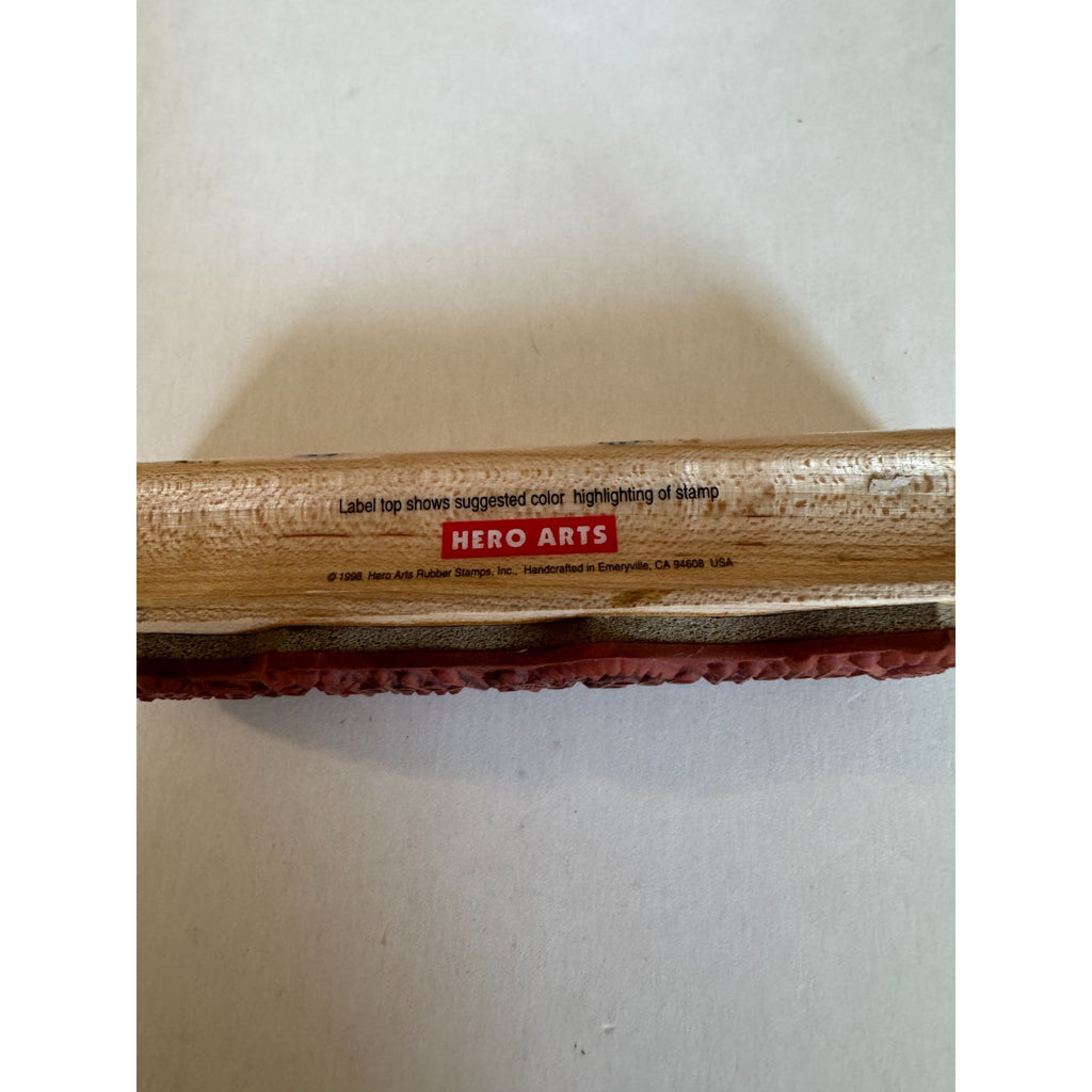 Hero Arts Rubber Stamp Bee Happy Pun Card Making Words Border Wood Mounted F1373