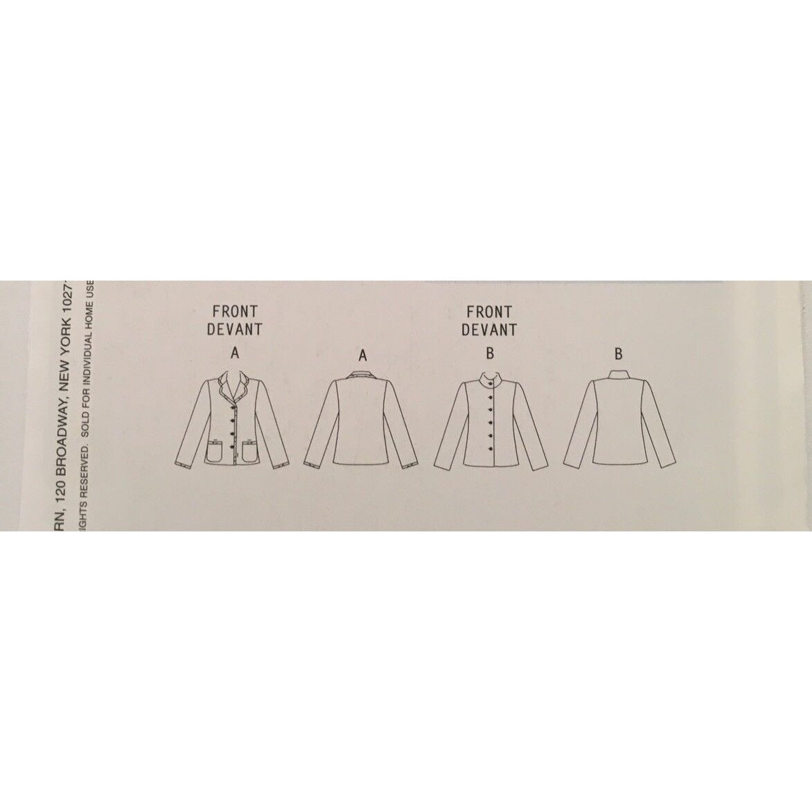 Butterick B5514 Misses Sewing Pattern Easy Jacket Button Up 8 10 12 14 Uncut