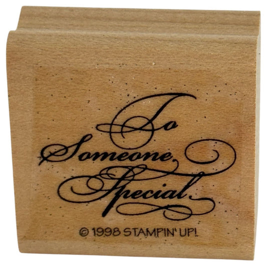 Stampin Up Rubber Stamp To Someone Special Gift Tag Card Making Words Friendship