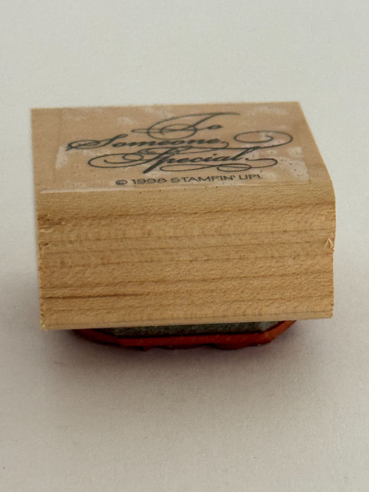 Stampin Up Rubber Stamp To Someone Special Gift Tag Card Making Words Friendship