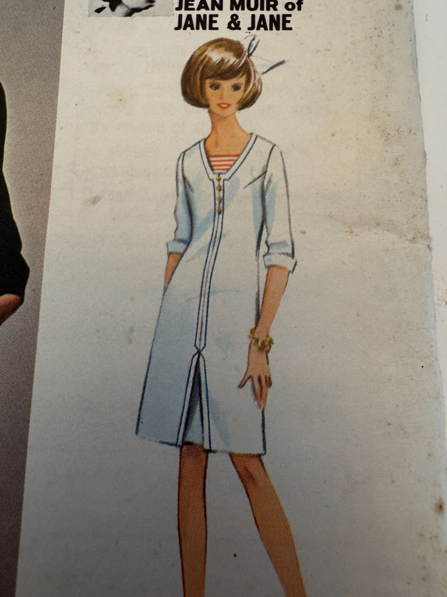 Butterick Sewing Pattern 4129 One Piece Dress 18 Jean Muir Designer Rare Vintage