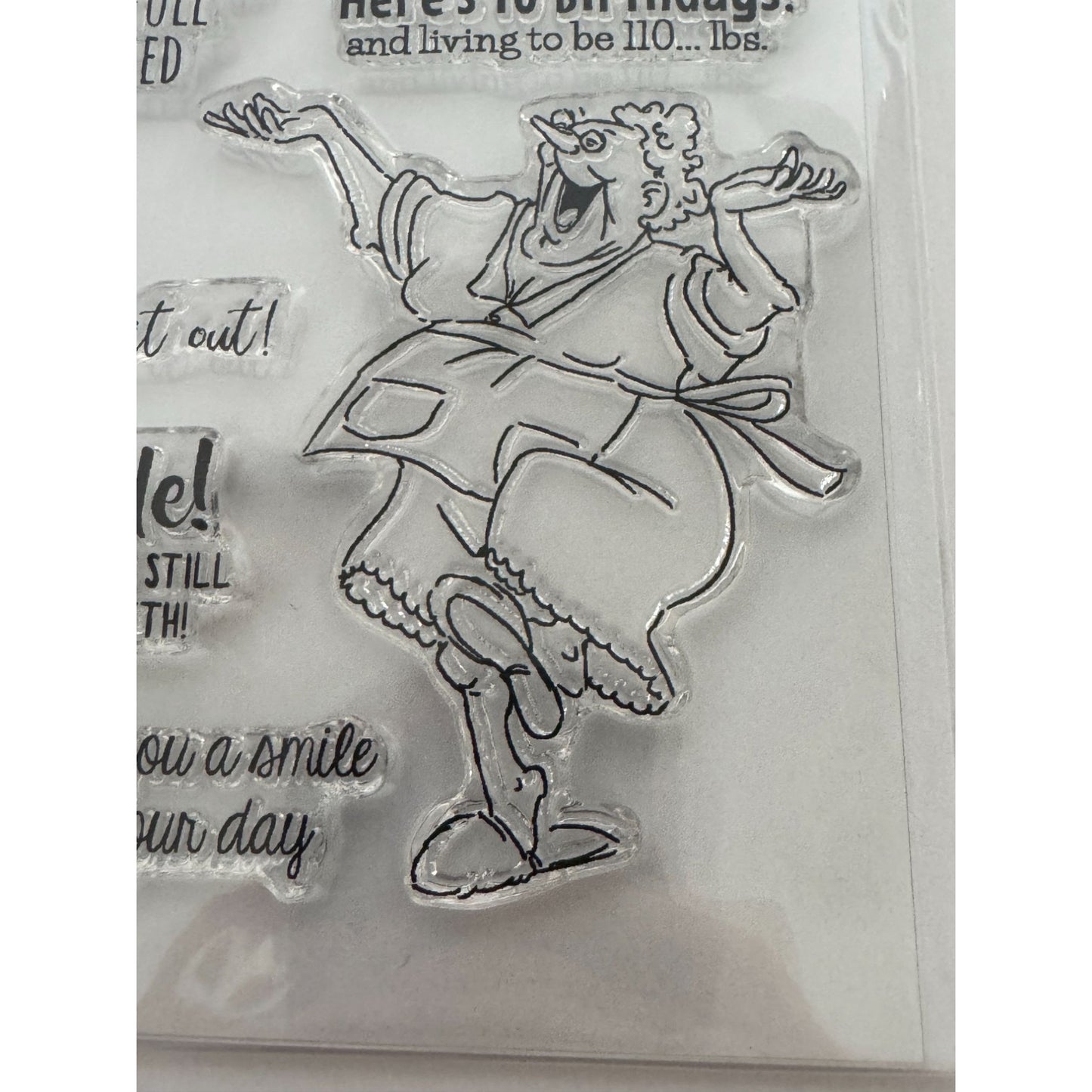Art Impressions Clear Stamps Be Happy Laugh Lines Funny Birthday Sayings Grandma