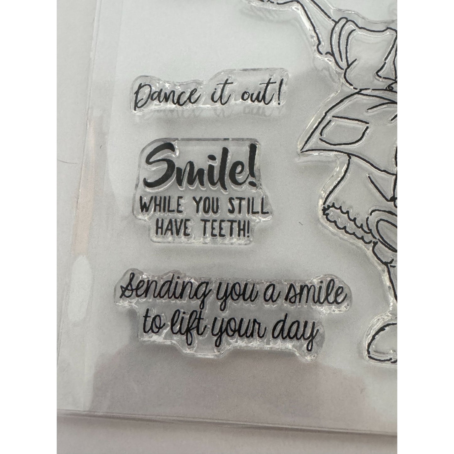 Art Impressions Clear Stamps Be Happy Laugh Lines Funny Birthday Sayings Grandma