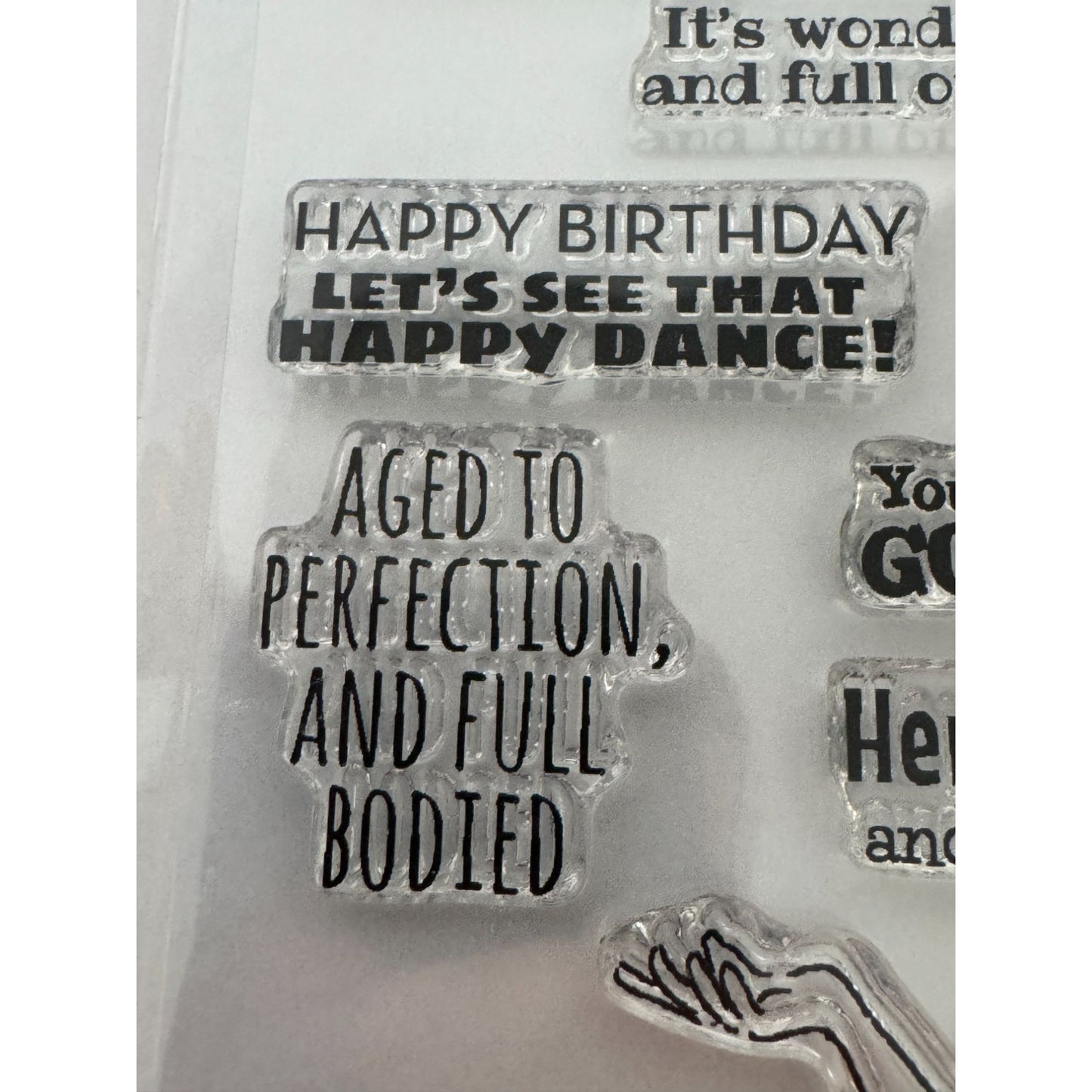 Art Impressions Clear Stamps Be Happy Laugh Lines Funny Birthday Sayings Grandma