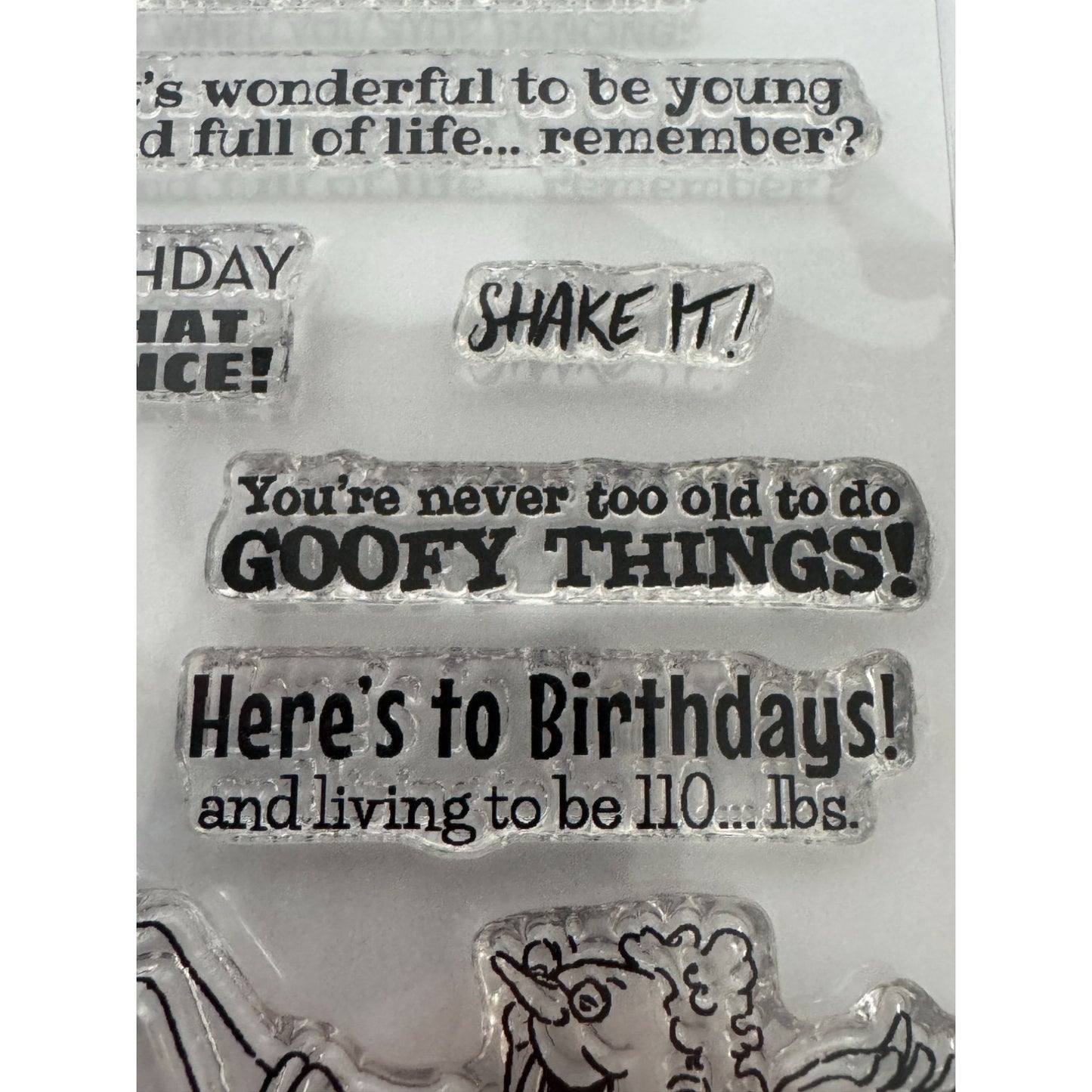 Art Impressions Clear Stamps Be Happy Laugh Lines Funny Birthday Sayings Grandma
