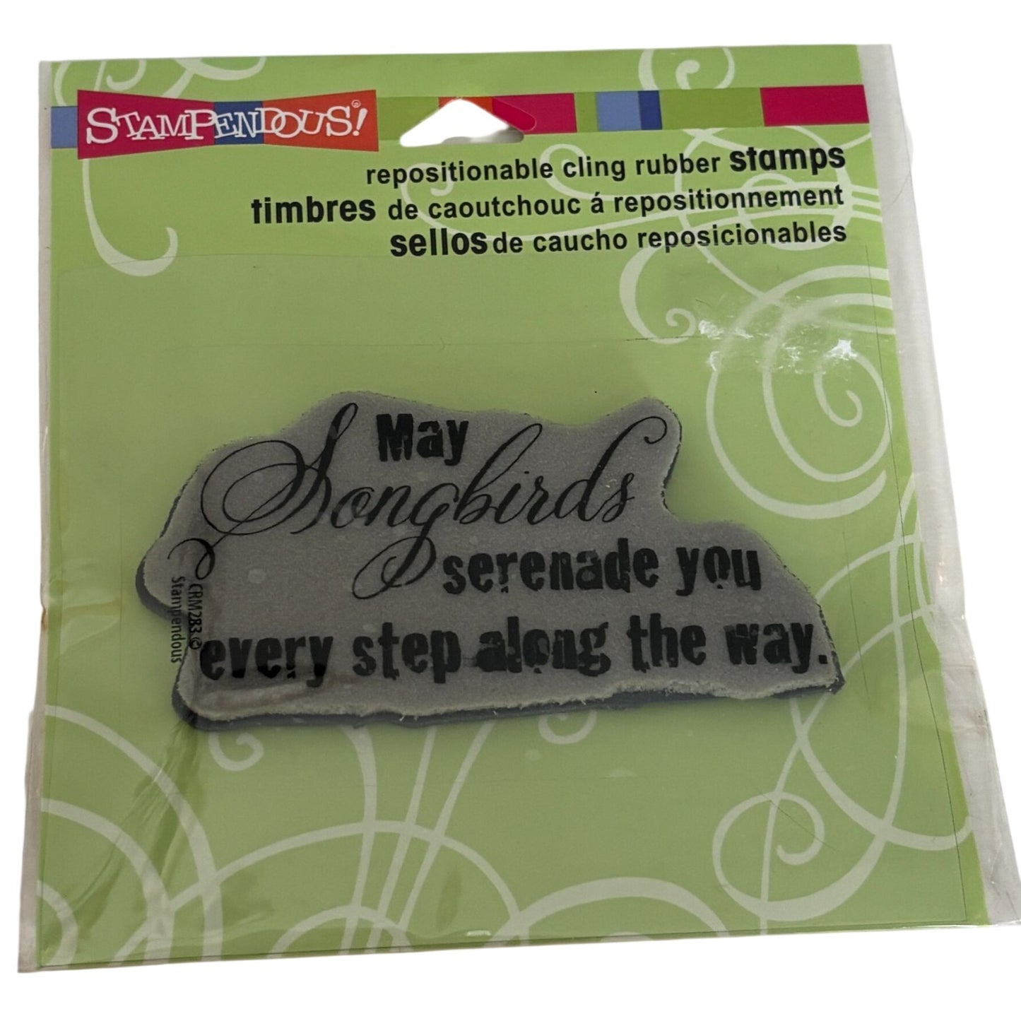 Stampendous Cling Rubber Stamp Songbirds Serenade Quote Sentiment Card Making Words Bird Nature