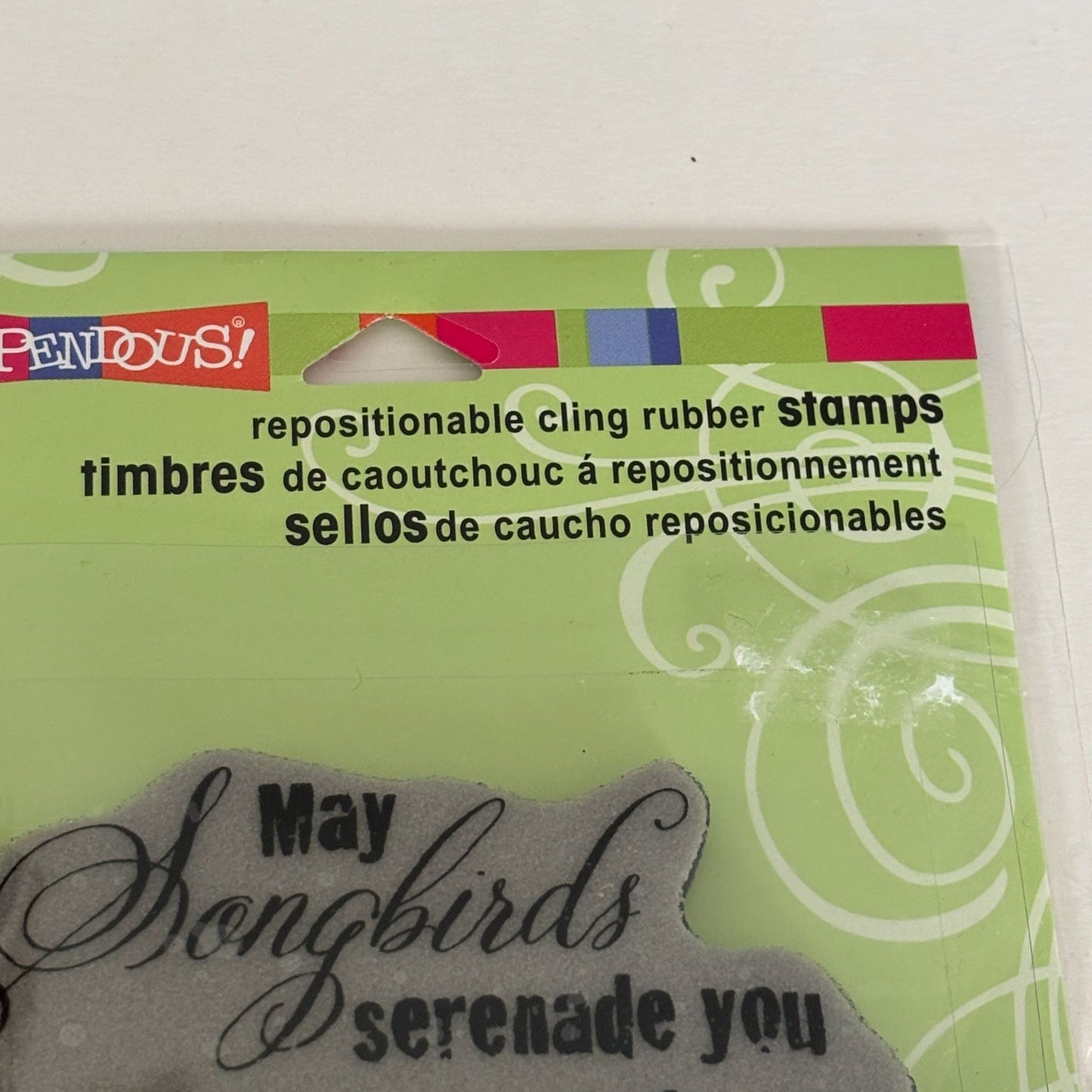 Stampendous Cling Rubber Stamp Songbirds Serenade Quote Sentiment Card Making Words Bird Nature