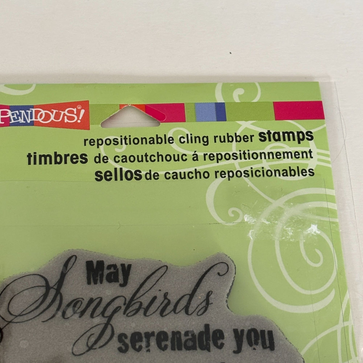 Stampendous Cling Rubber Stamp Songbirds Serenade Quote Sentiment Card Making Words Bird Nature