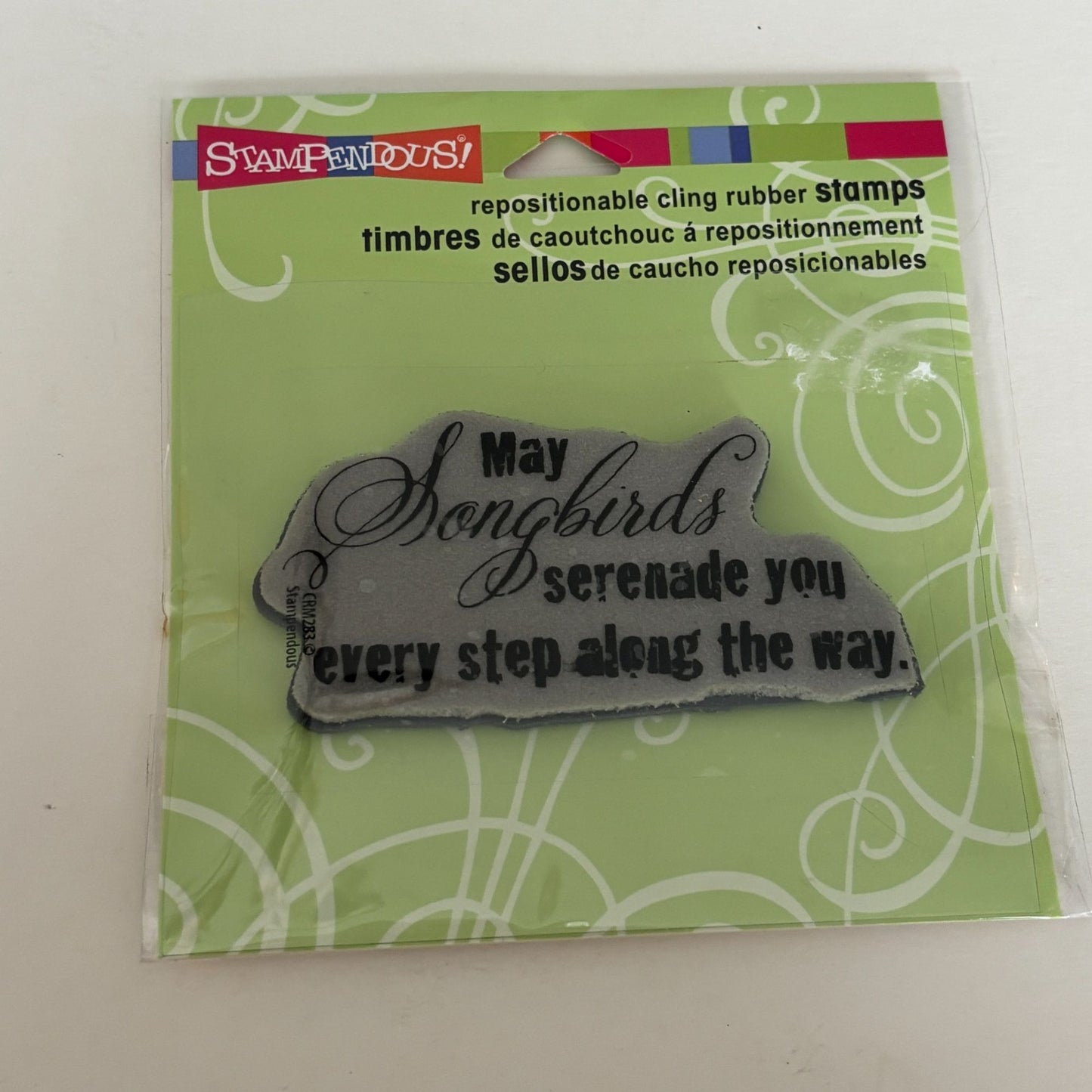 Stampendous Cling Rubber Stamp Songbirds Serenade Quote Sentiment Card Making Words Bird Nature