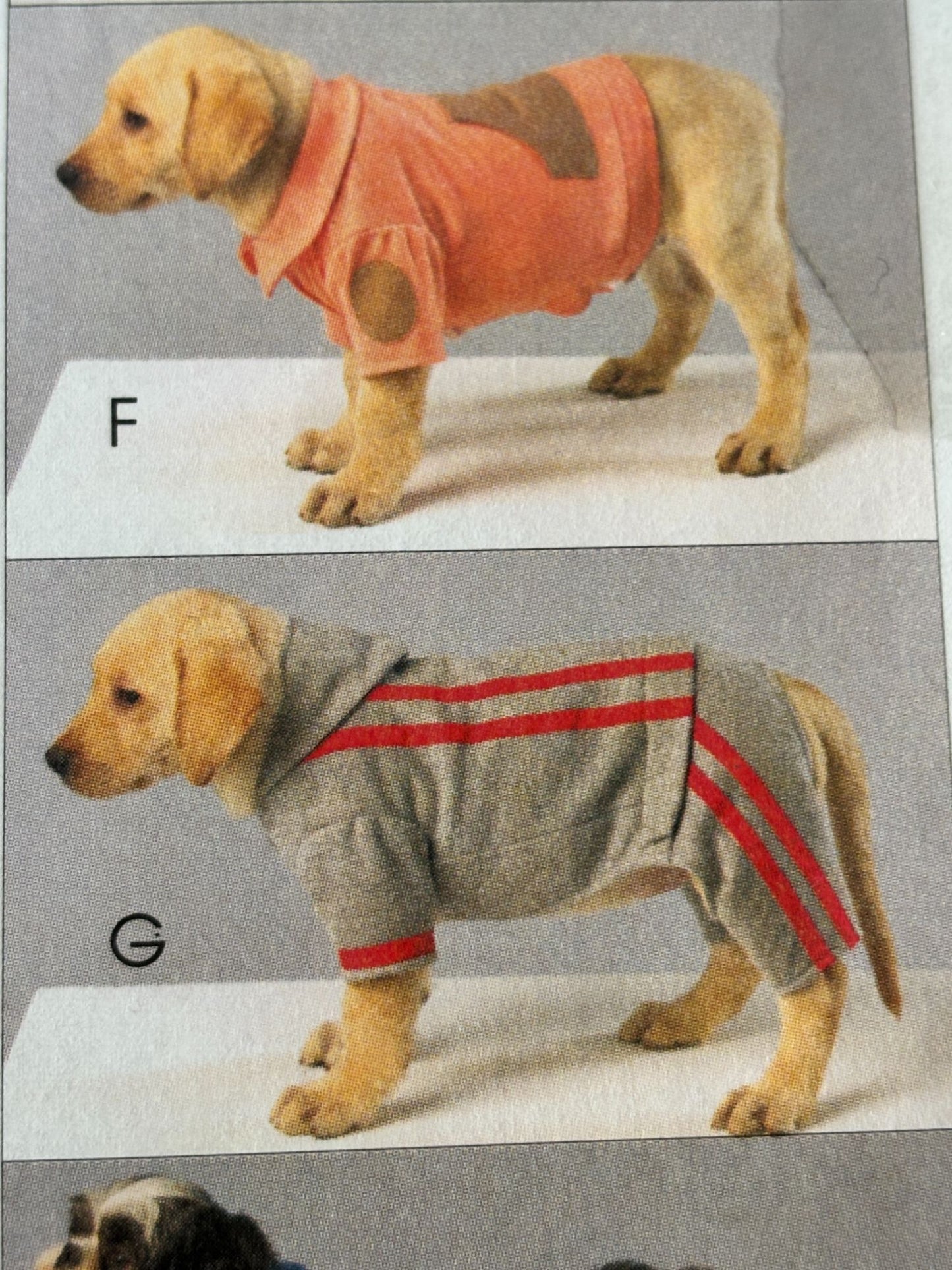 McCalls Sewing Pattern M5776 Crafts Pet Clothing Dog Coats Scarf  Leg Warmers UC