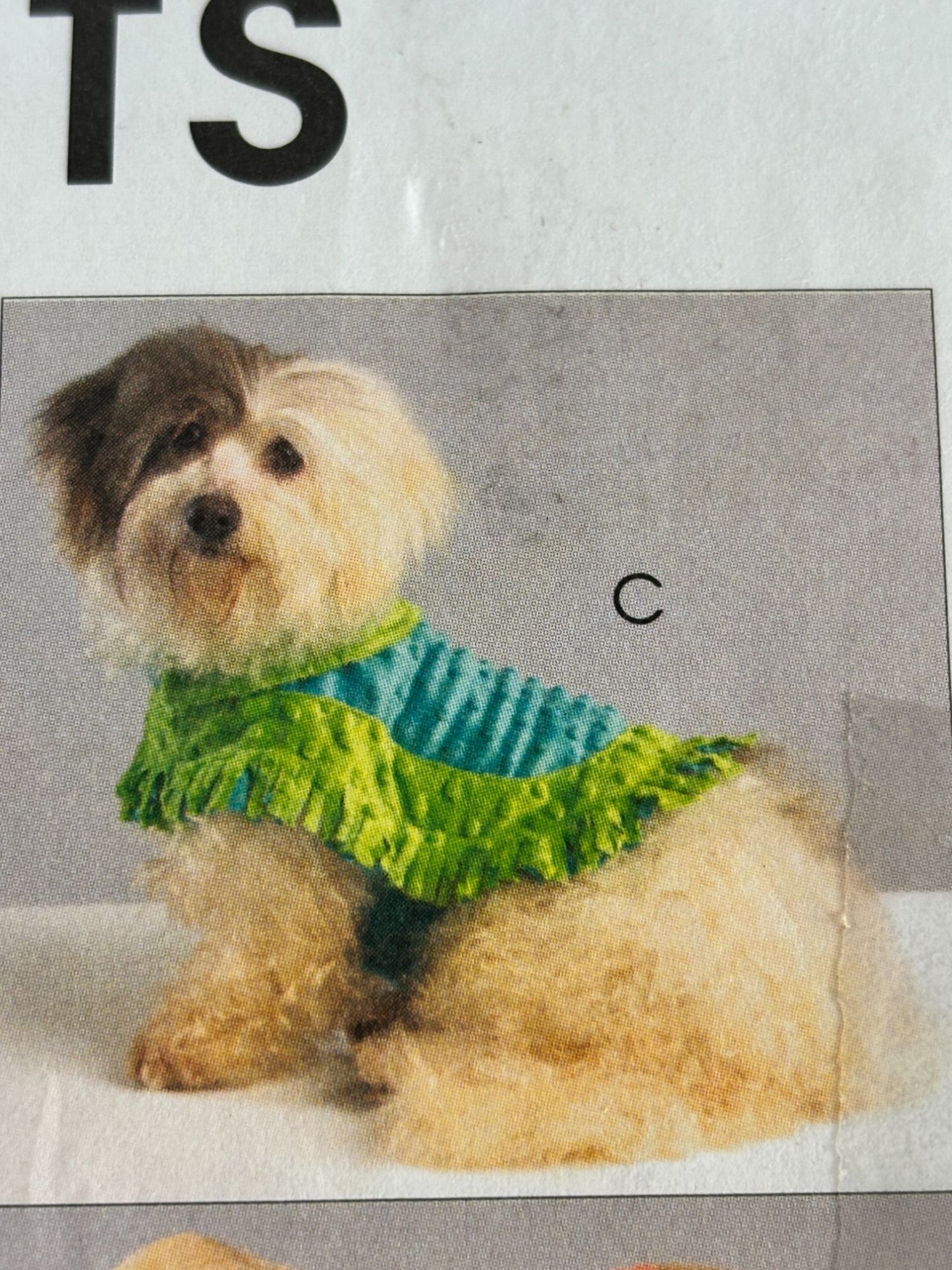 McCalls Sewing Pattern M5776 Crafts Pet Clothing Dog Coats Scarf  Leg Warmers UC