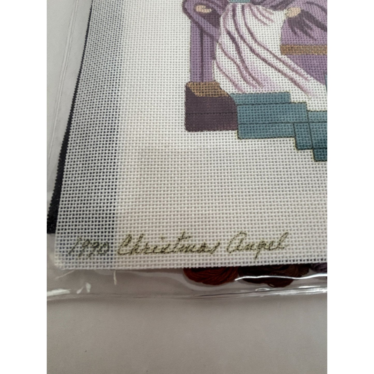 Stitchin Stuff Needlepoint Kit Christmas Angel Joan Thomasson 1990 Canvas New