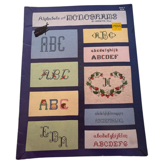 Hutspot House Cross Stitch Pattern Book Alphabets and Monograms 1980s by Tew