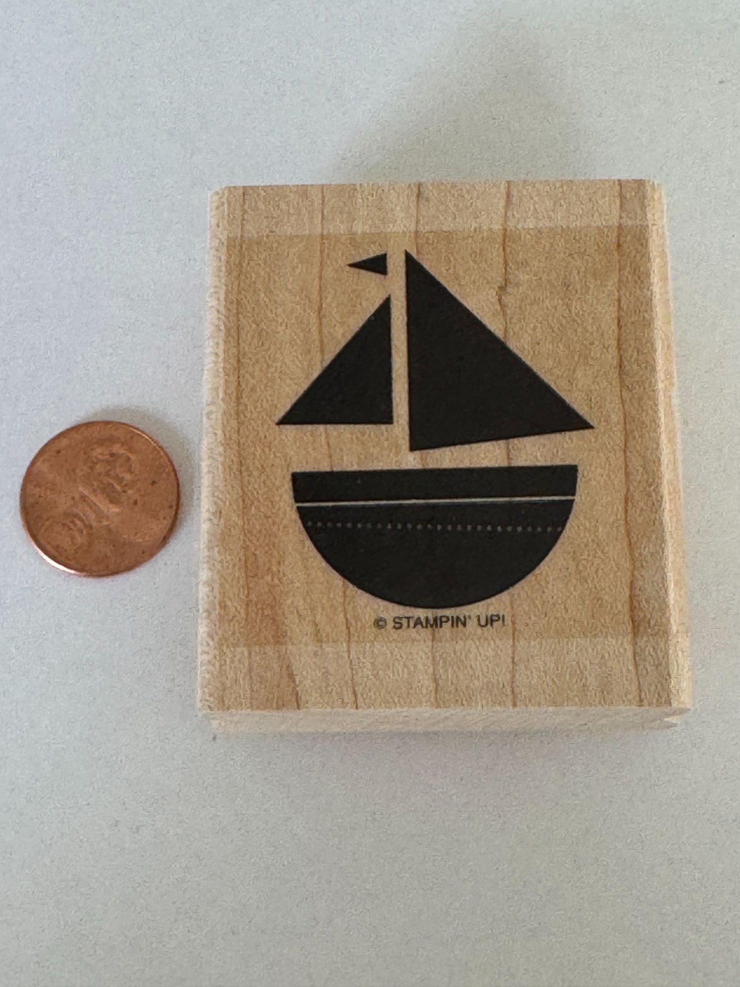 Stampin Up Rubber Stamp Sailboat Silhouette Boat Sailing Vacation Card Making