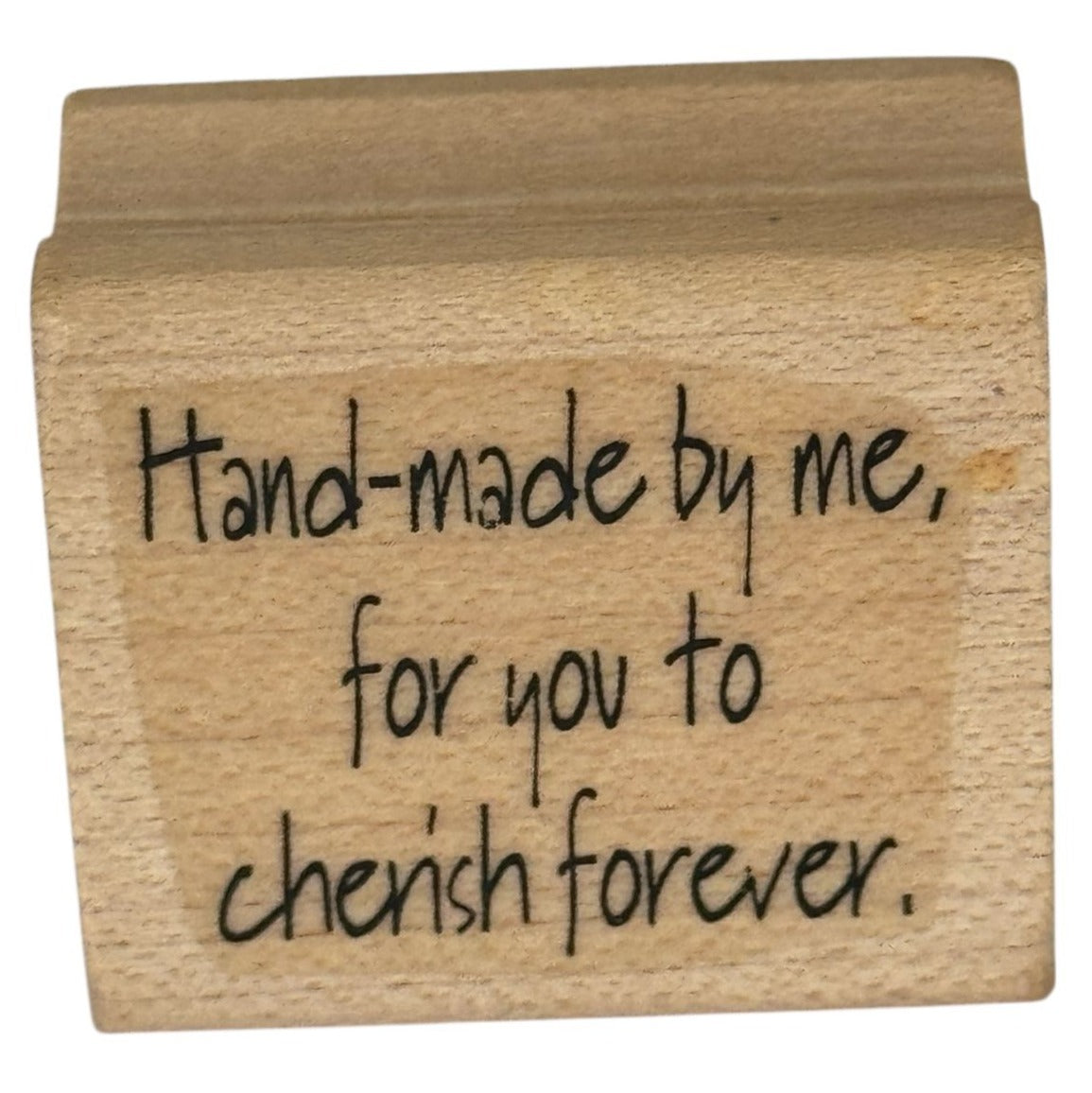 Hambro Rubber Stamp Handmade By Me Crafter Gift Tag Card Making Funny Craft Fair