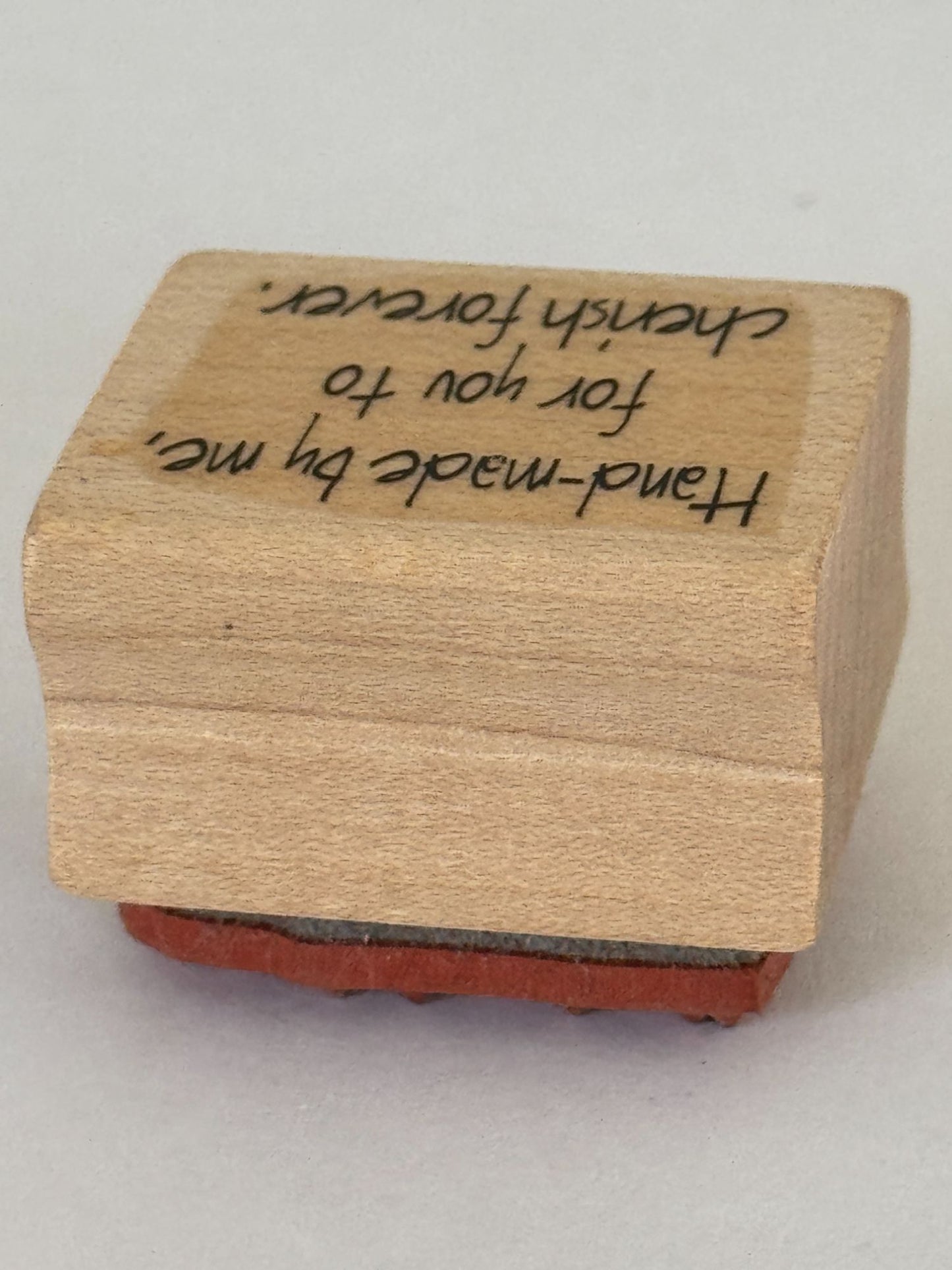 Hambro Rubber Stamp Handmade By Me Crafter Gift Tag Card Making Funny Craft Fair
