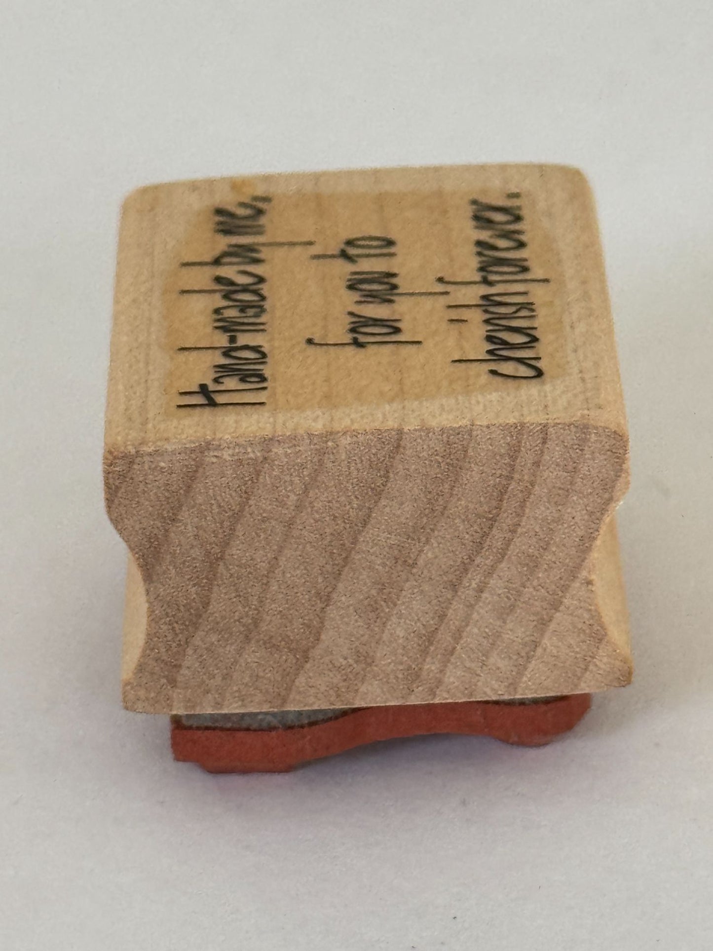 Hambro Rubber Stamp Handmade By Me Crafter Gift Tag Card Making Funny Craft Fair