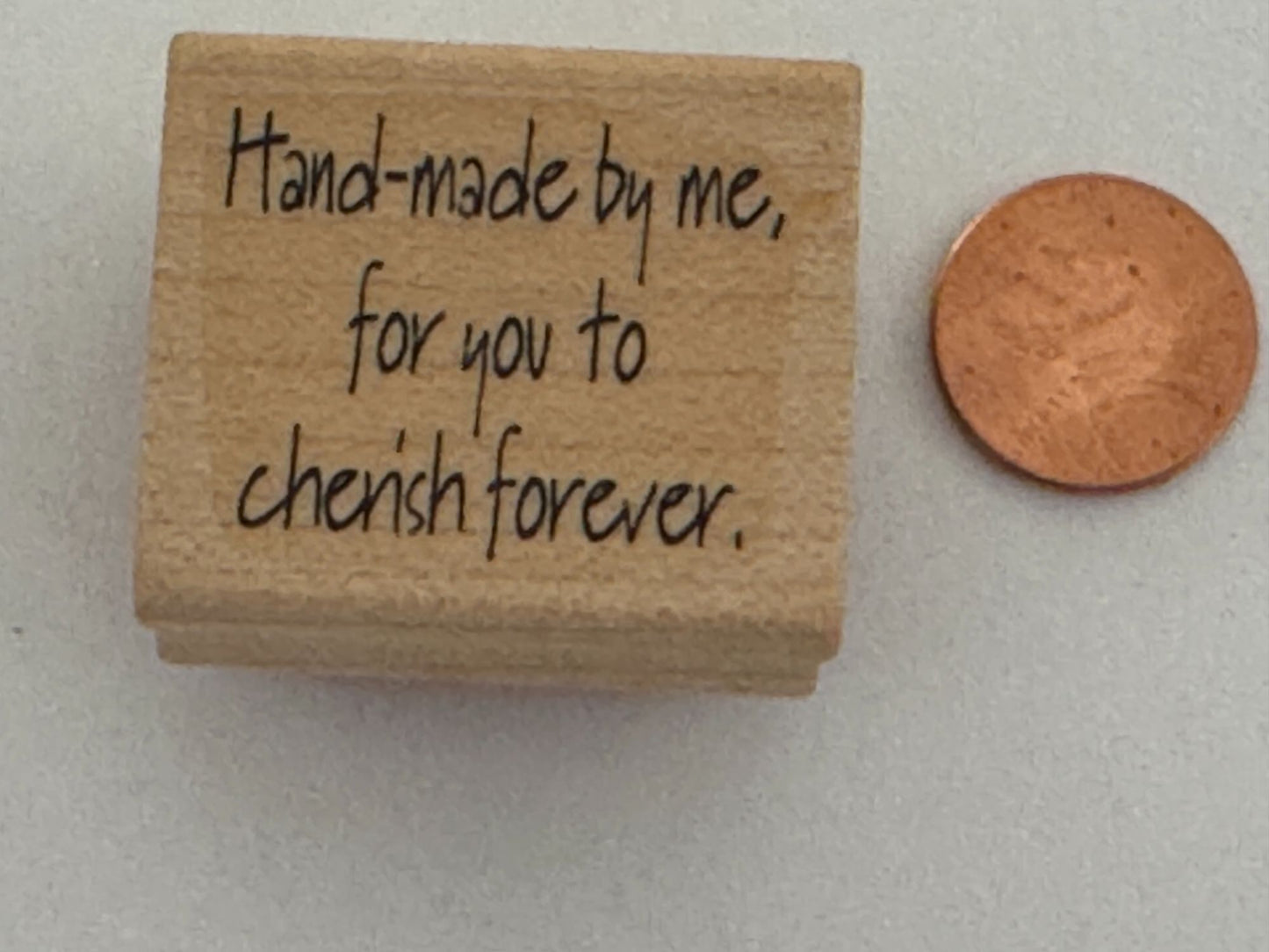 Hambro Rubber Stamp Handmade By Me Crafter Gift Tag Card Making Funny Craft Fair