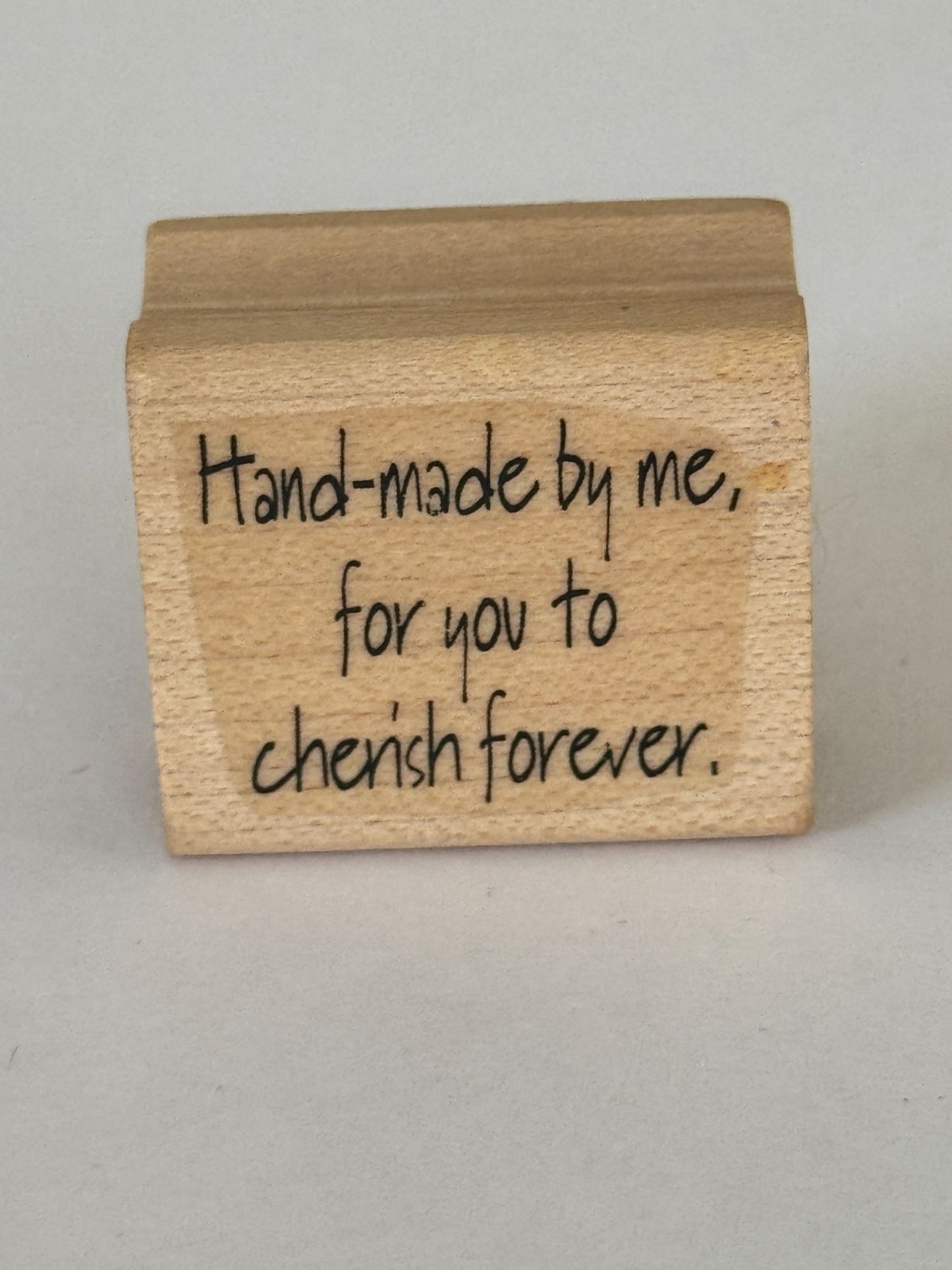 Hambro Rubber Stamp Handmade By Me Crafter Gift Tag Card Making Funny Craft Fair