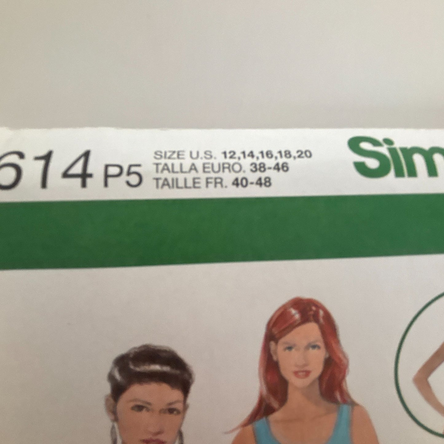 Simplicity Sewing Pattern 1614 Misses Summer Tops Sleeveless Shirt 12-20 Uncut