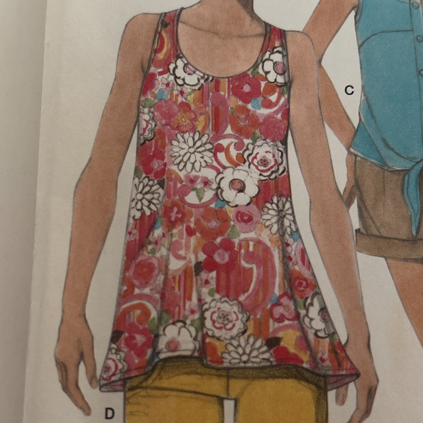 Simplicity Sewing Pattern 1614 Misses Summer Tops Sleeveless Shirt 12-20 Uncut