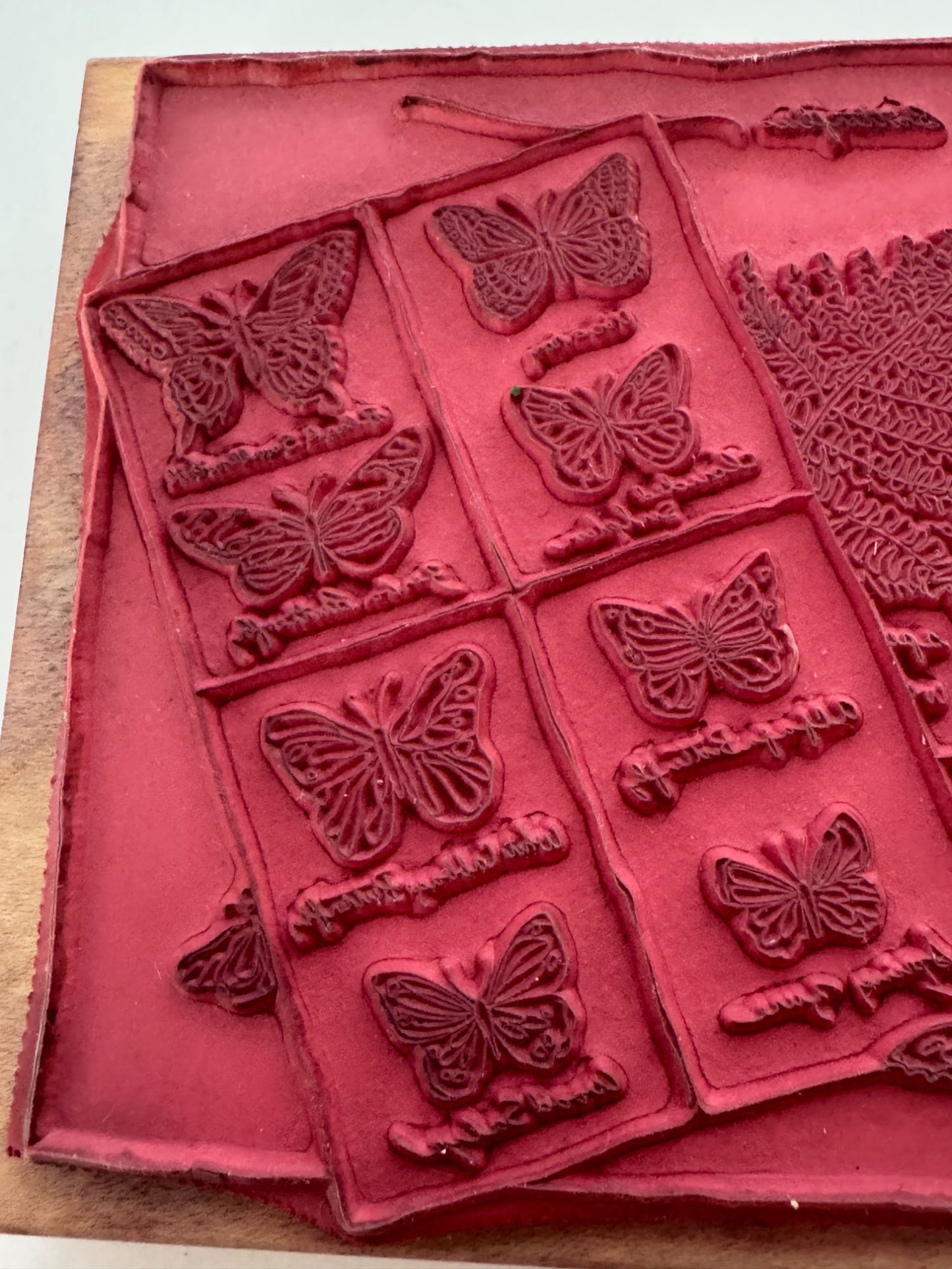 Stamps Happen Rubber Stamp Page about Butterflies Butterfly Large Peggy Abrams