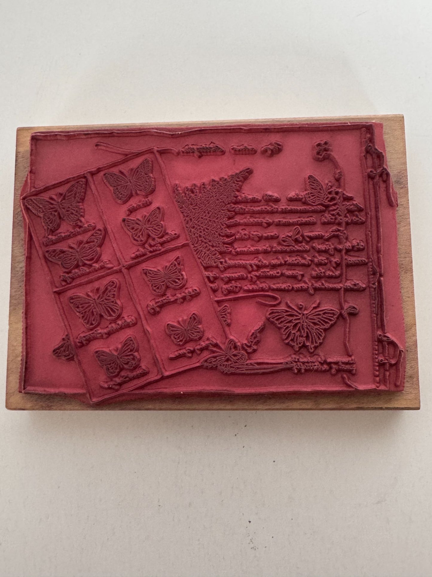 Stamps Happen Rubber Stamp Page about Butterflies Butterfly Large Peggy Abrams