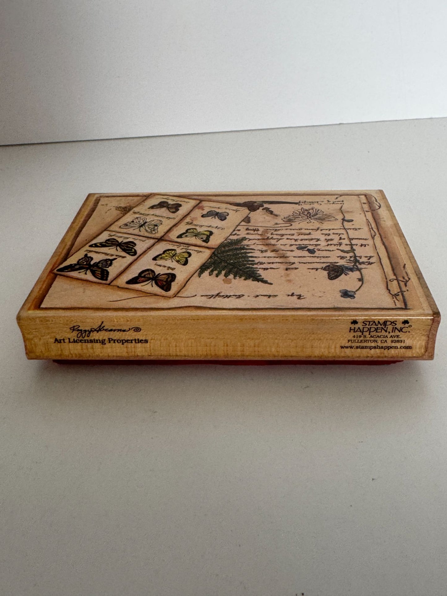 Stamps Happen Rubber Stamp Page about Butterflies Butterfly Large Peggy Abrams