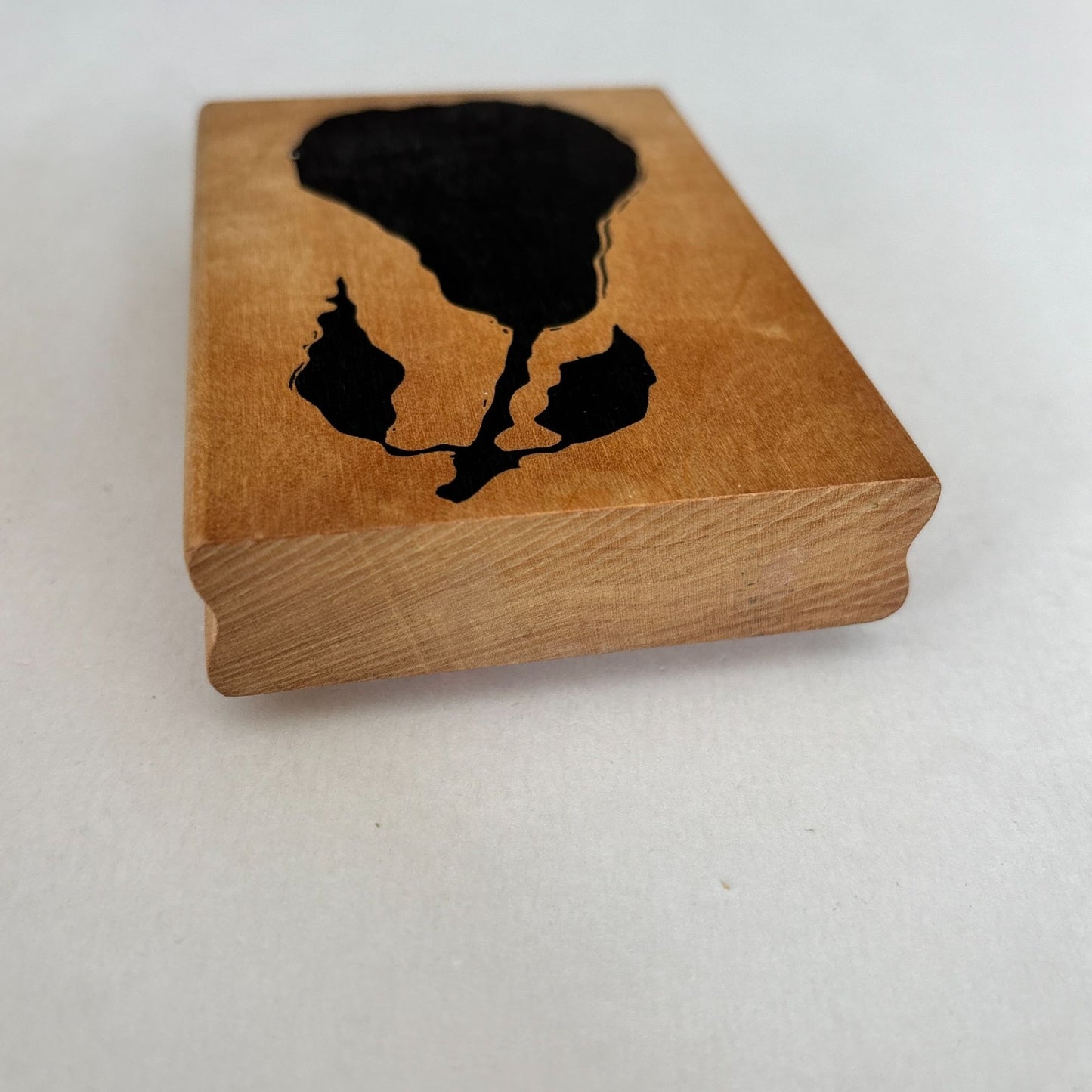 A Stamp In The Hand Rubber Stamp Pear Silhouette Fruit Food Cooking Baking Wood