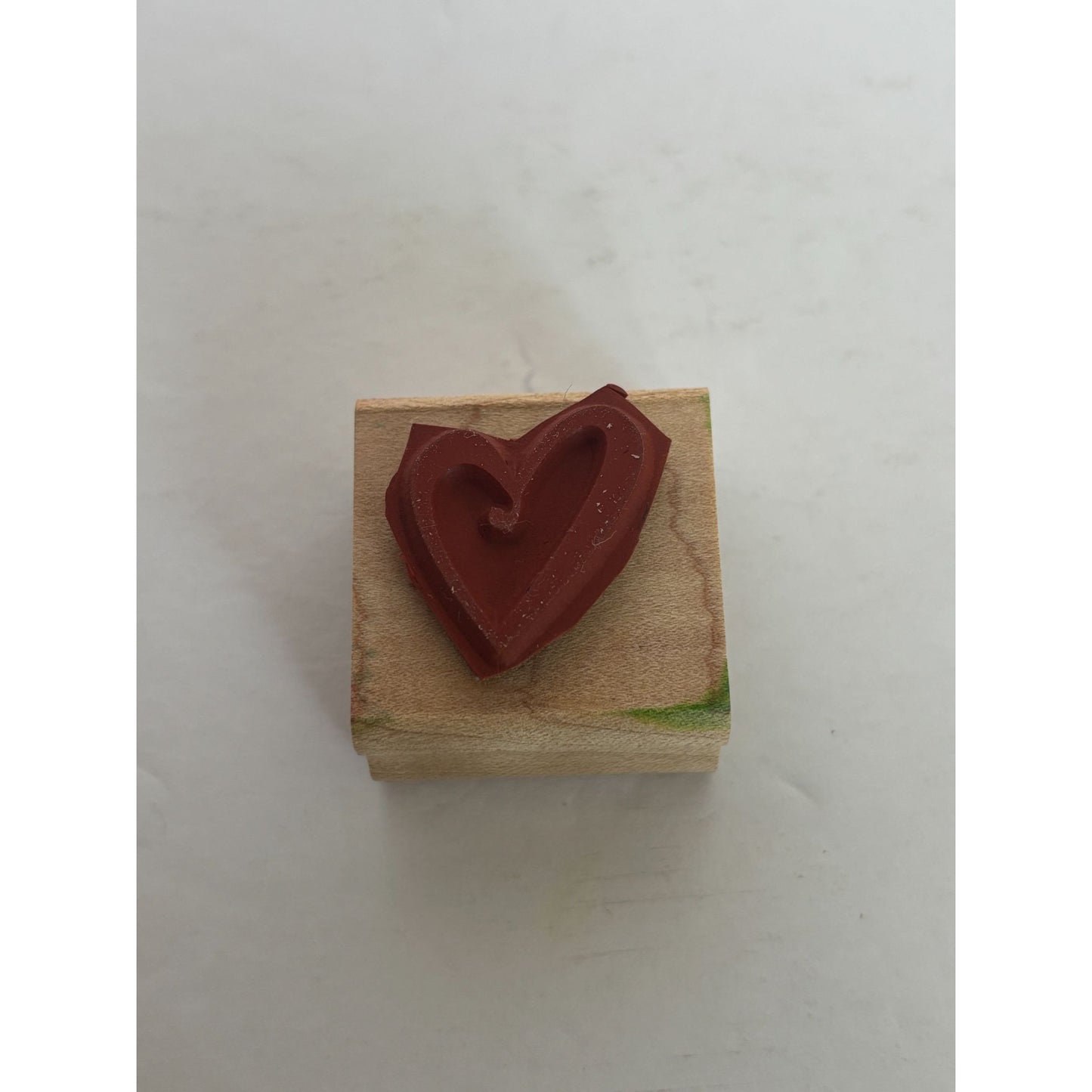 Stampin Up Wood Rubber Stamp Asymmetrical Heart Love Valentines Day Card Making