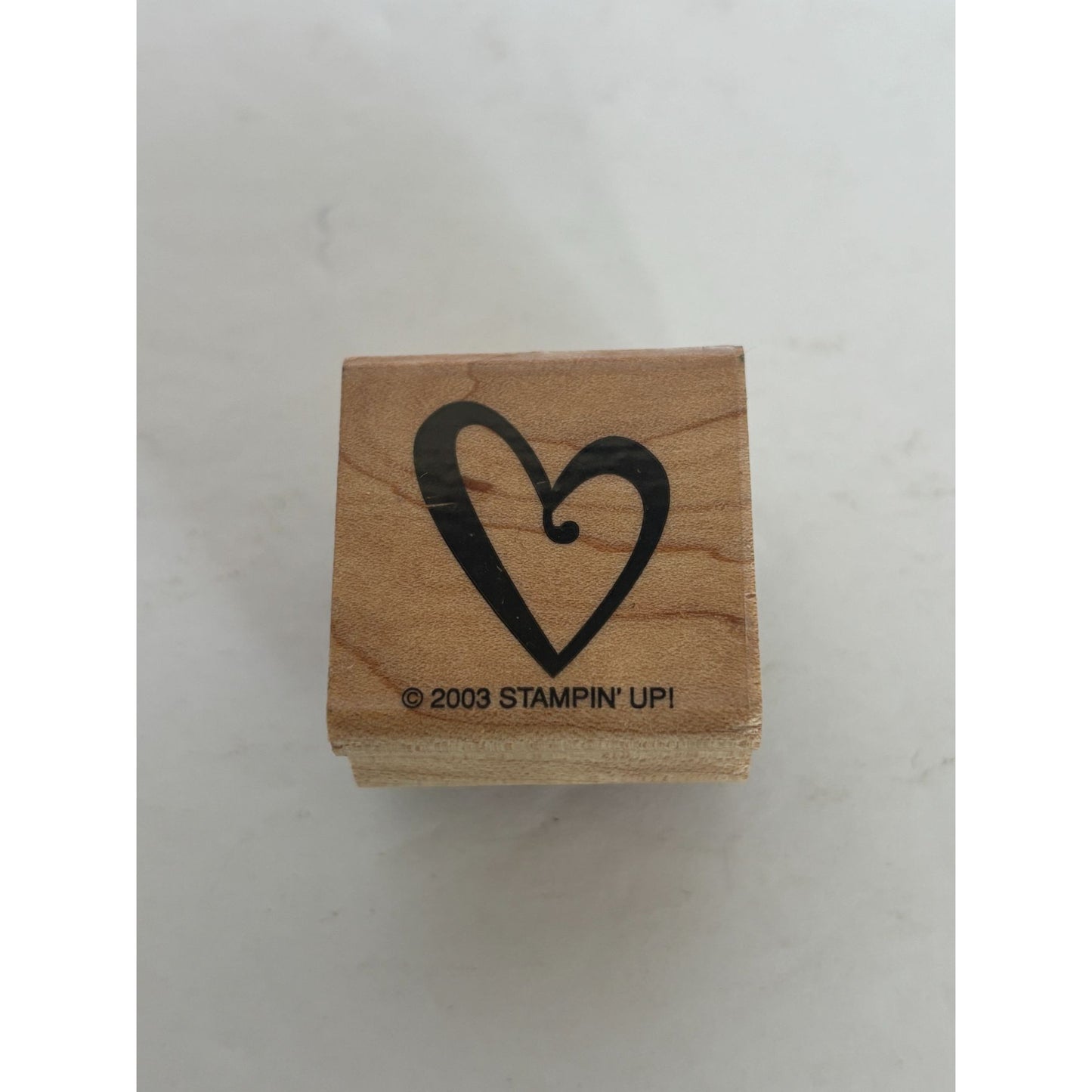 Stampin Up Wood Rubber Stamp Asymmetrical Heart Love Valentines Day Card Making
