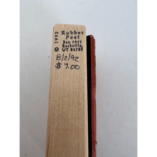 Rubber Poet Rubber Stamp Iris Flower Spring Garden Nature Easter Vertical Tall