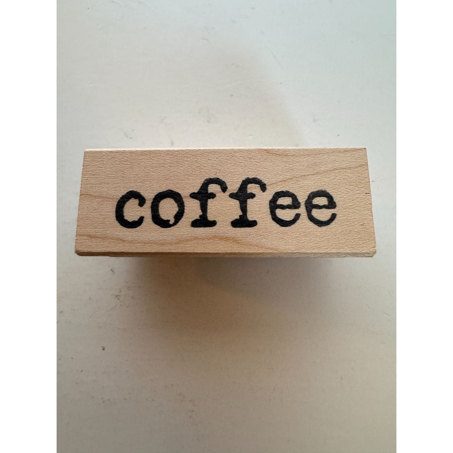 Mountainside Crafts Rubber Stamp Coffee Morning Drink Card Making Small Word