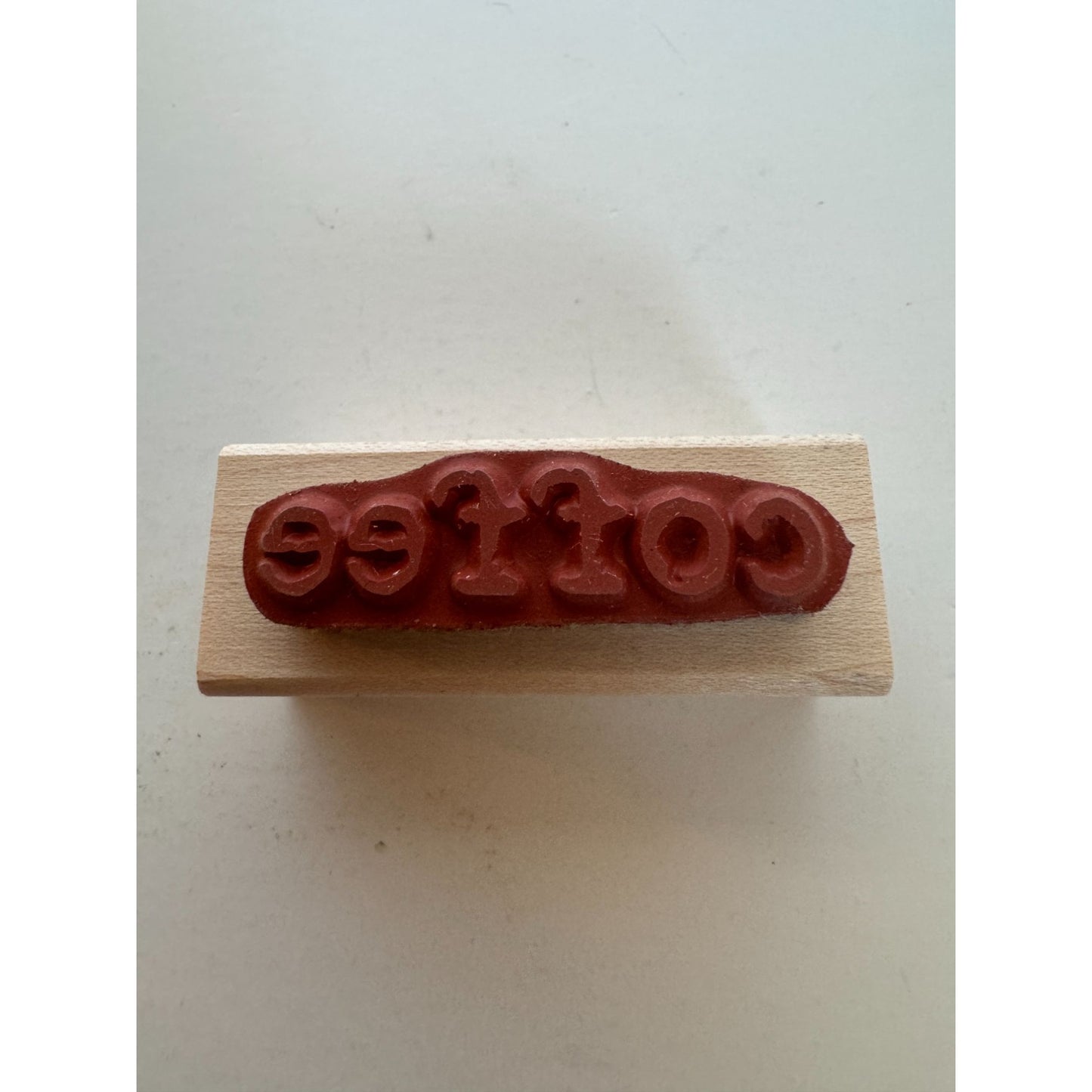 Mountainside Crafts Rubber Stamp Coffee Morning Drink Card Making Small Word