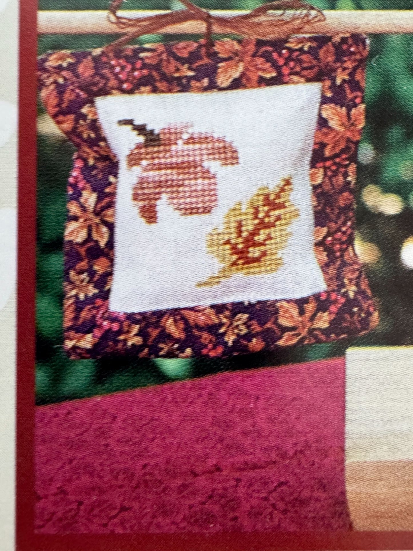 ThreadBear Creations Cross Stitch Pattern A Tree For All Seasons Fall Turkey