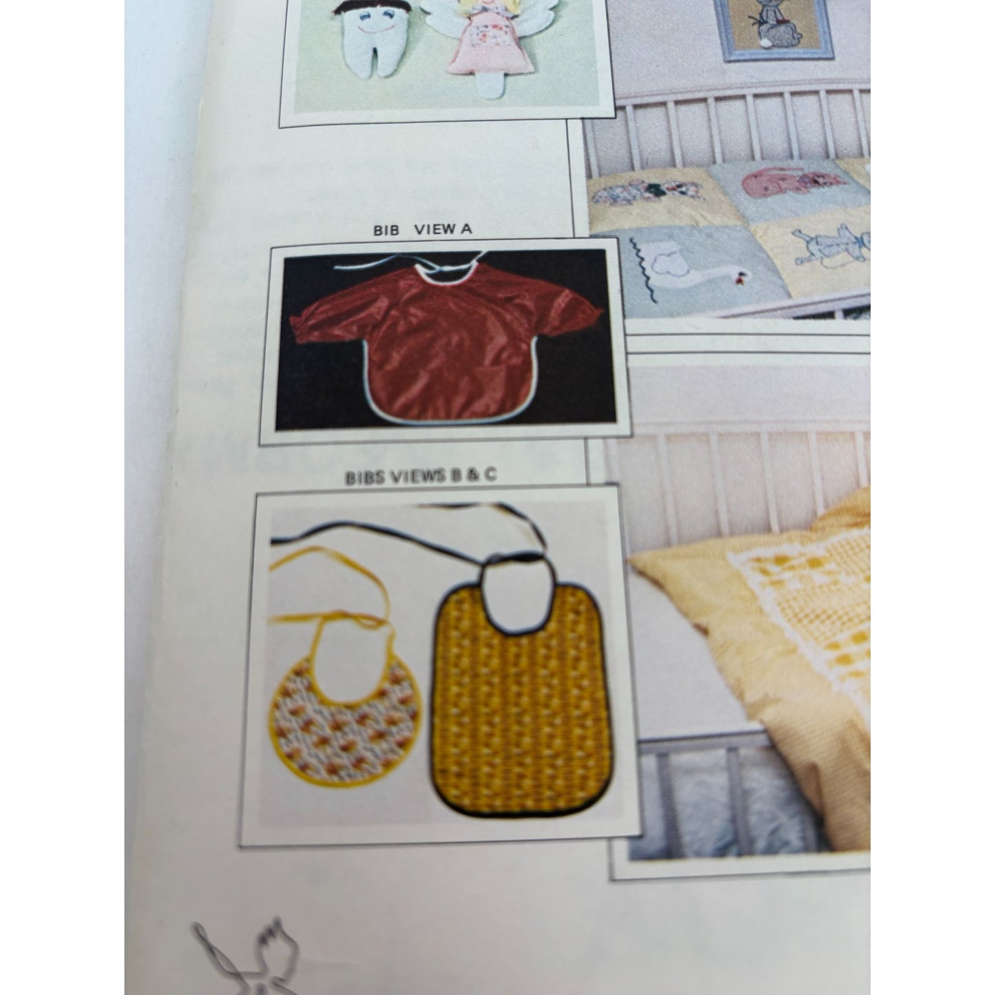 Kwik Sew Sewing Pattern 976 Tooth Fairy Pillow Bibs Baby Blankets Organizer UC