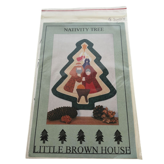 Little Brown House Quilting Pattern Nativity Tree Christmas Religious Christian